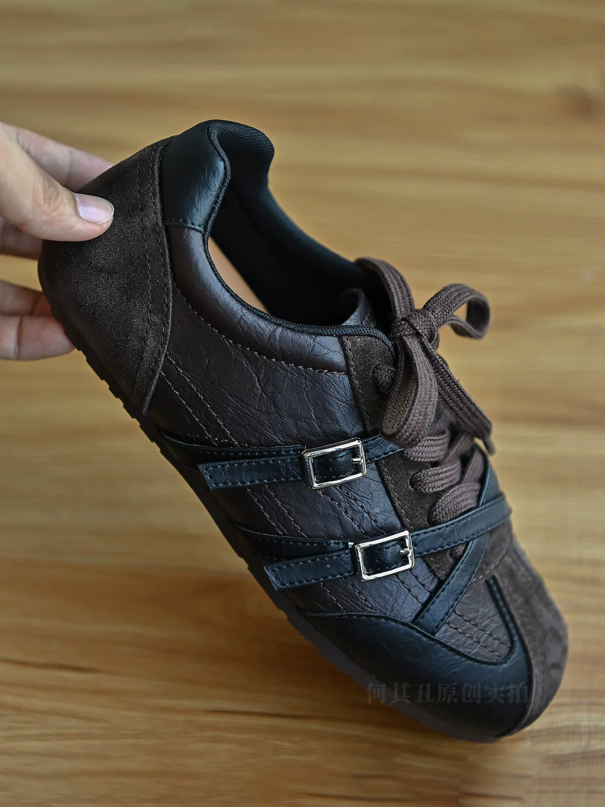 Noira Buckle-Strap Retro Sneakers