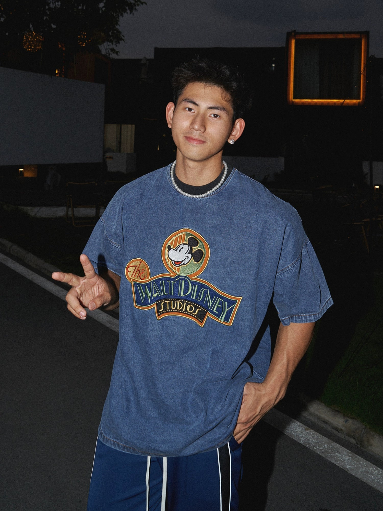 Denim Walt Disney Studios Mickey Mouse T-Shirt