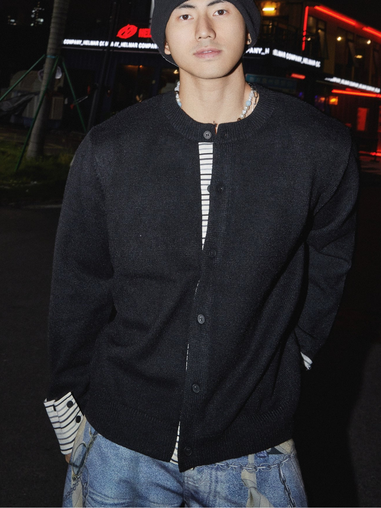 Frost Ivory Layered Knit Cardigan