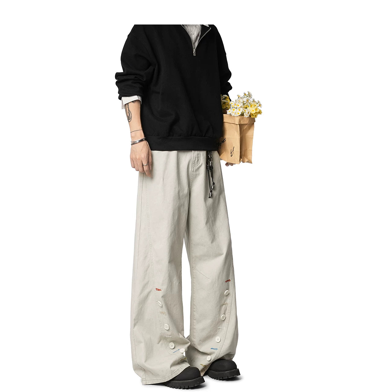 Patchline Carnival Wide-Leg Jeans
