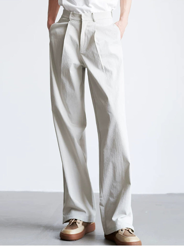 Ivory Axis Minimal Wide Trousers