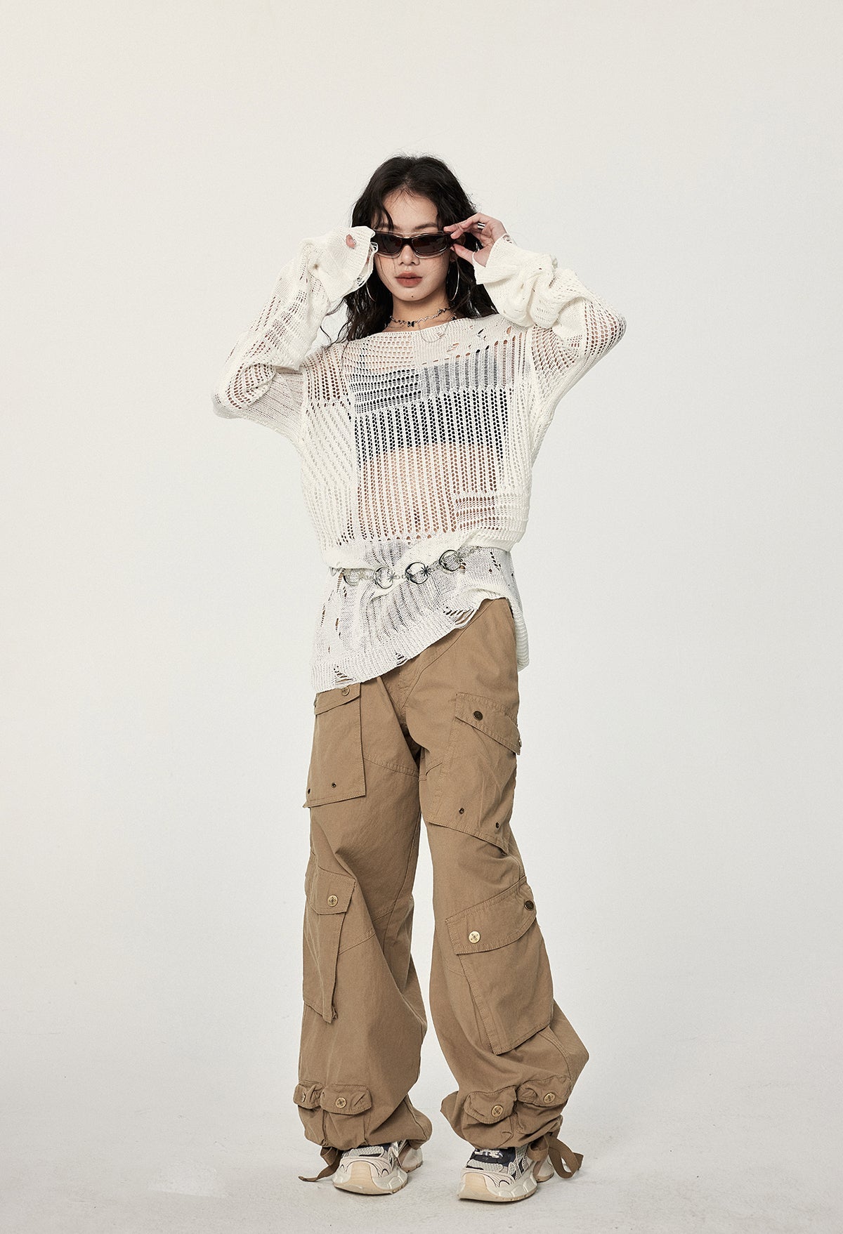 Distressed Crochet Sweater