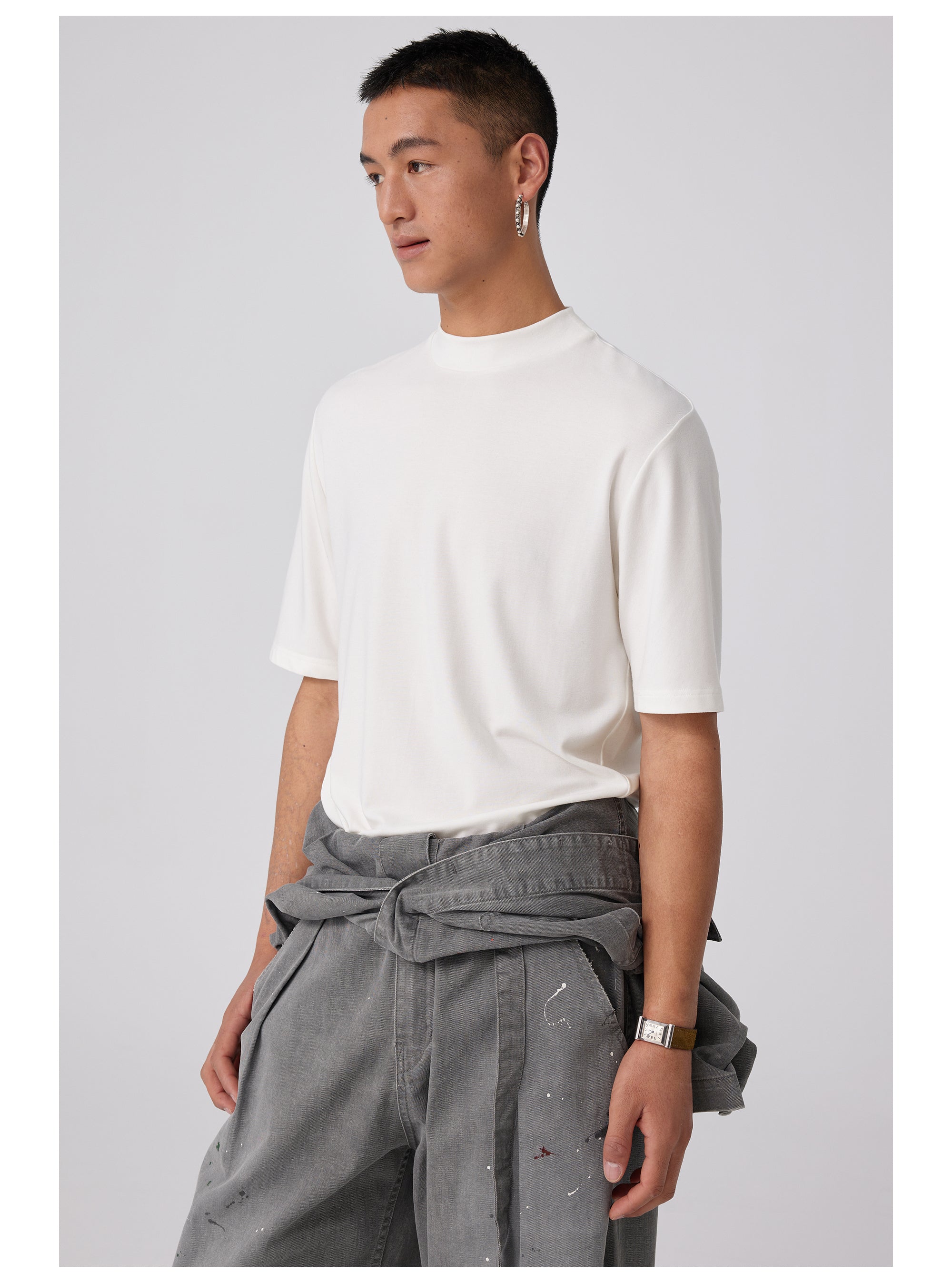 Wool Slim-Fit Turtleneck T-shirt