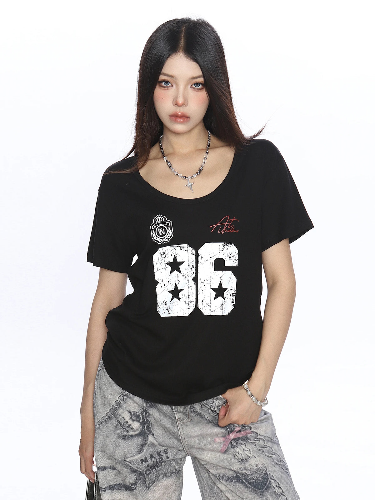 Varsity 86 Scoop Neck Graphic Tee