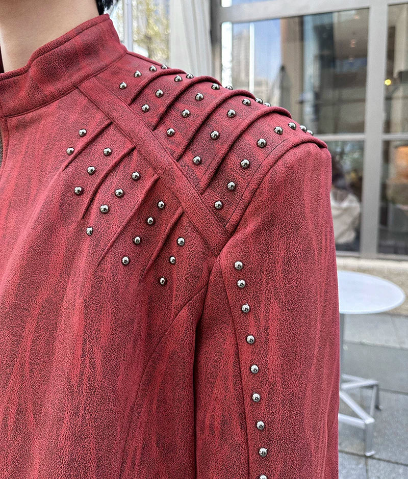 Shrapnel Studded Zip Jacket