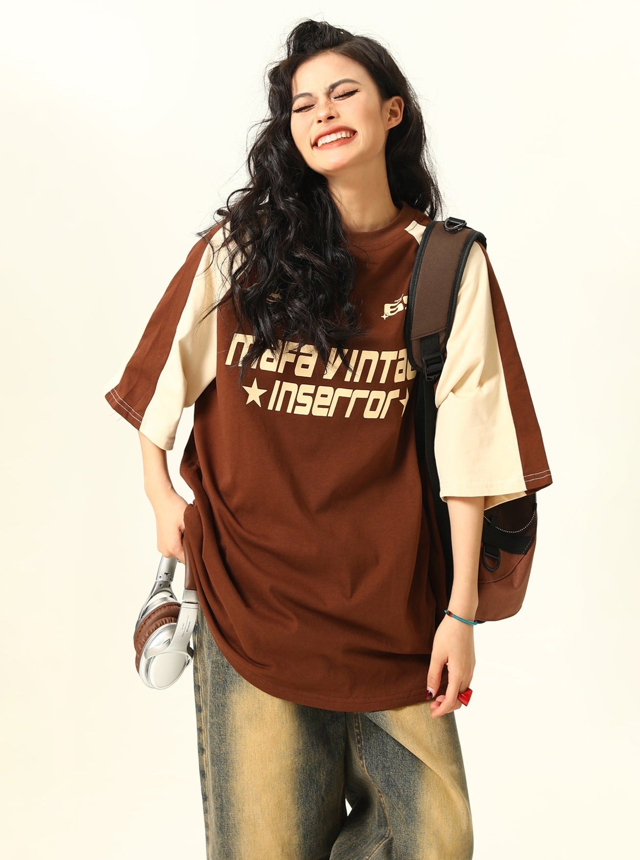 Camiseta de raglán de estilo vintage
