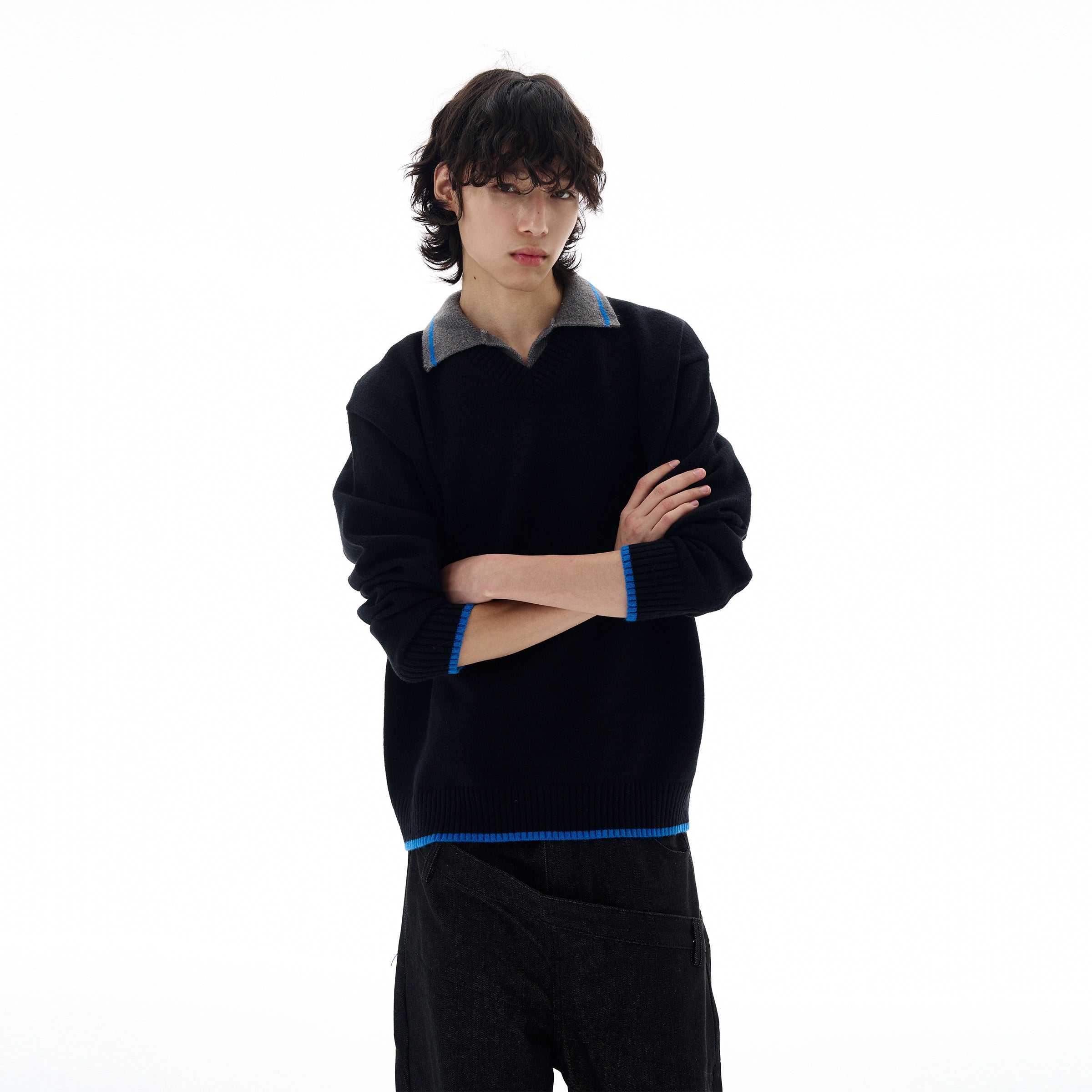 Midnight Edge Collar Sweater