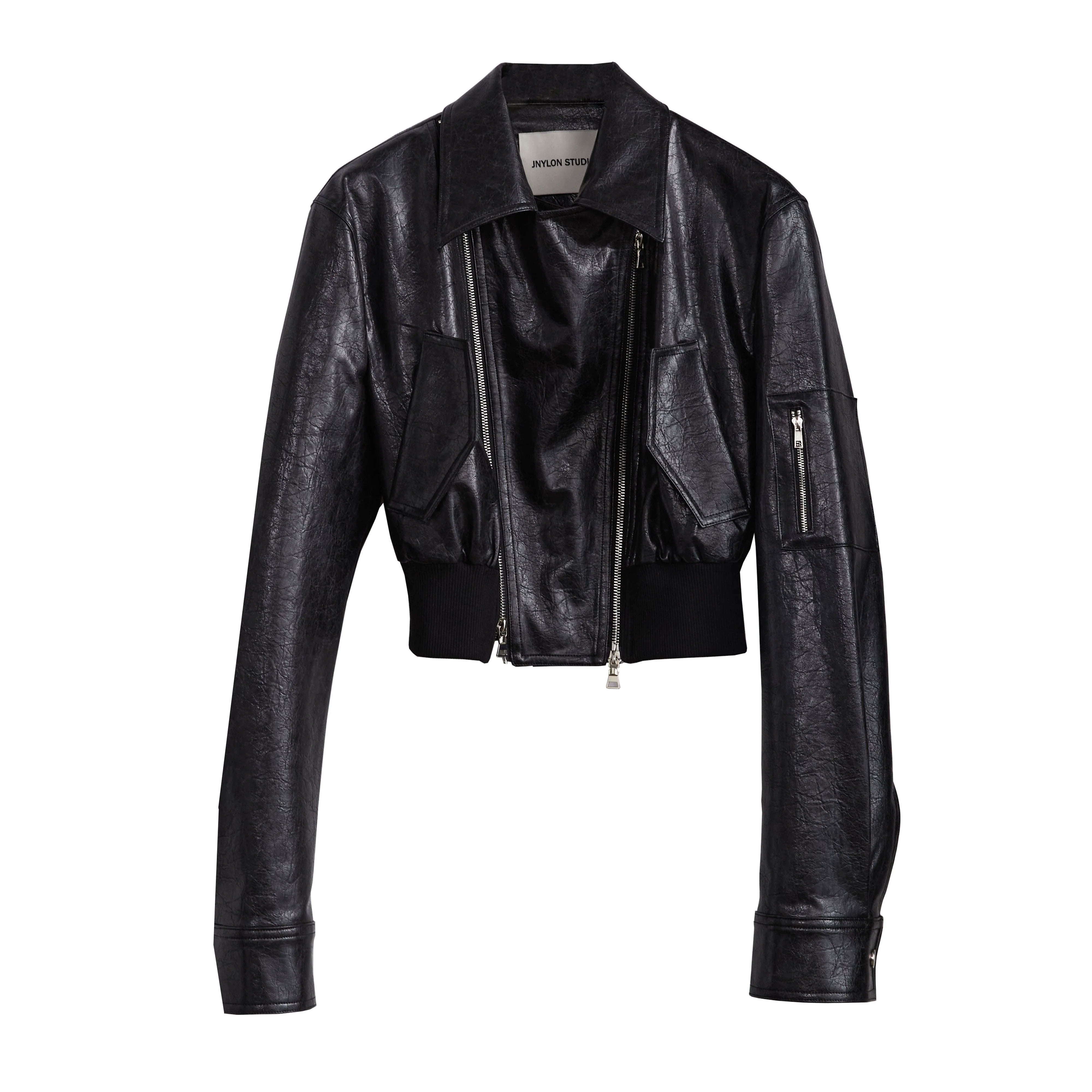 Veste de motard ultra-raccourci