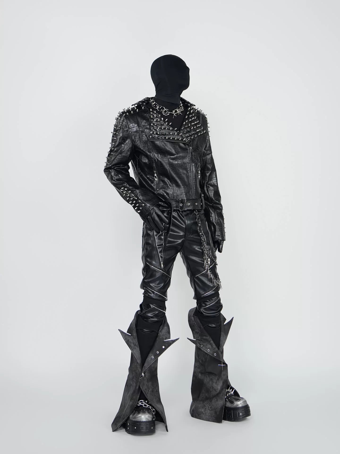 Obsidian Onslaught Spiked Relic Moto Jacket
