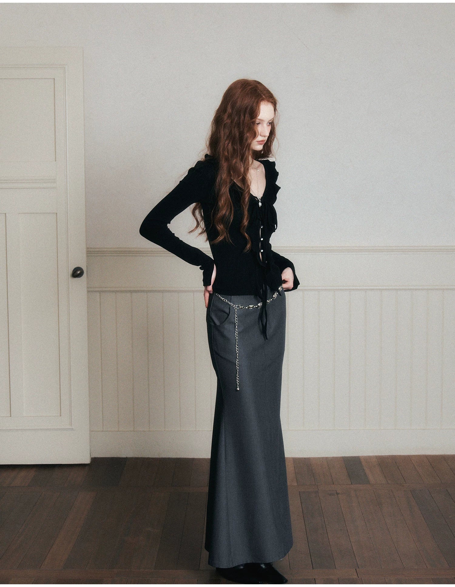 Midnight Muse Tie-Front Cardigan