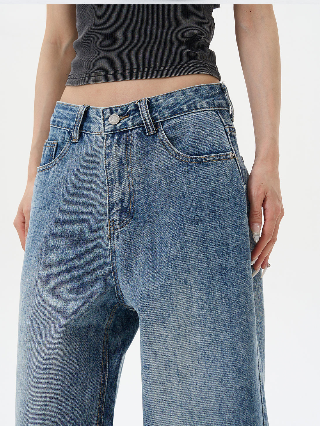 Vintage Wide Leg Baggy Jeans