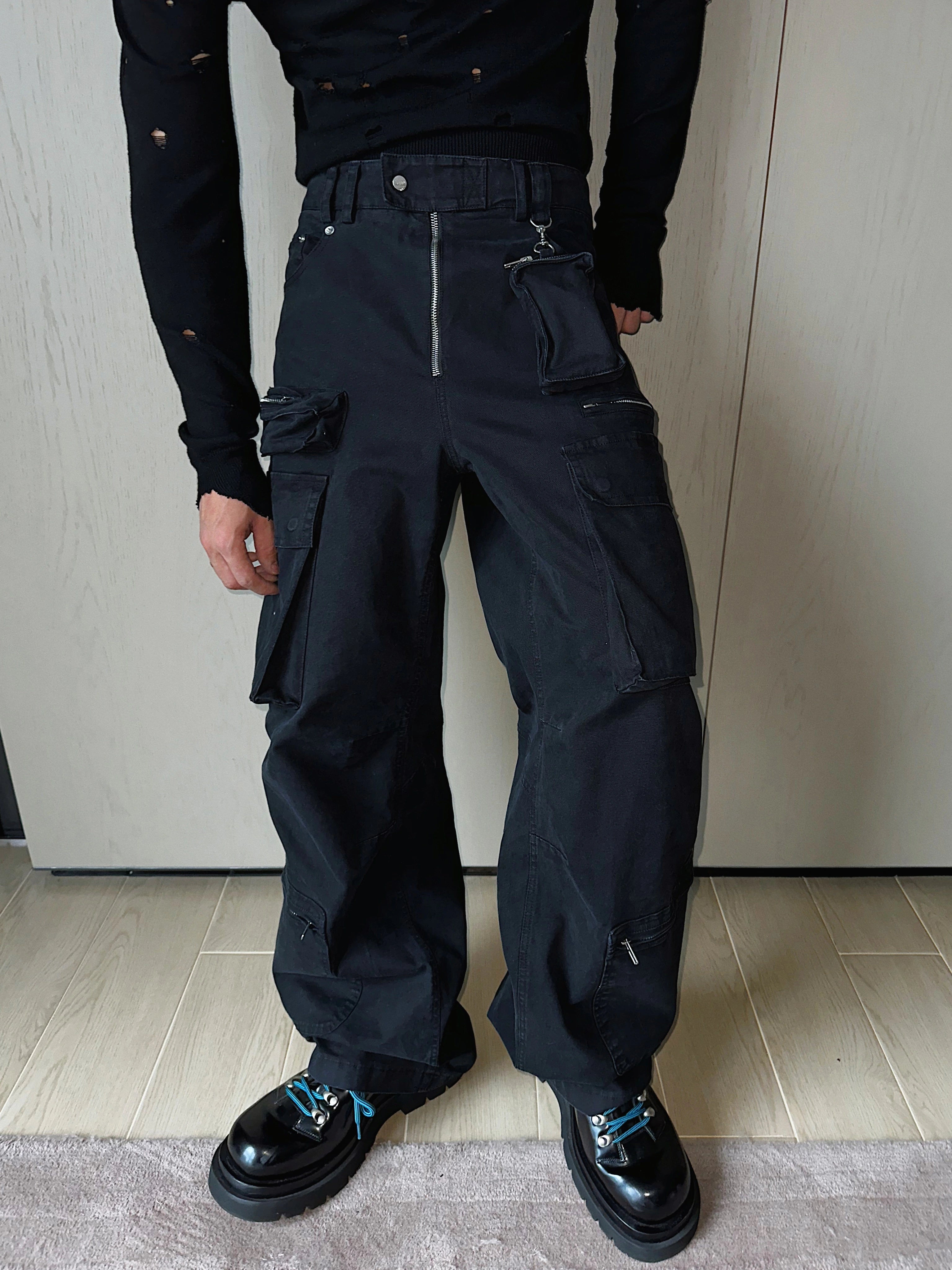 Tactical Wide Leg Cargo Combat Pants