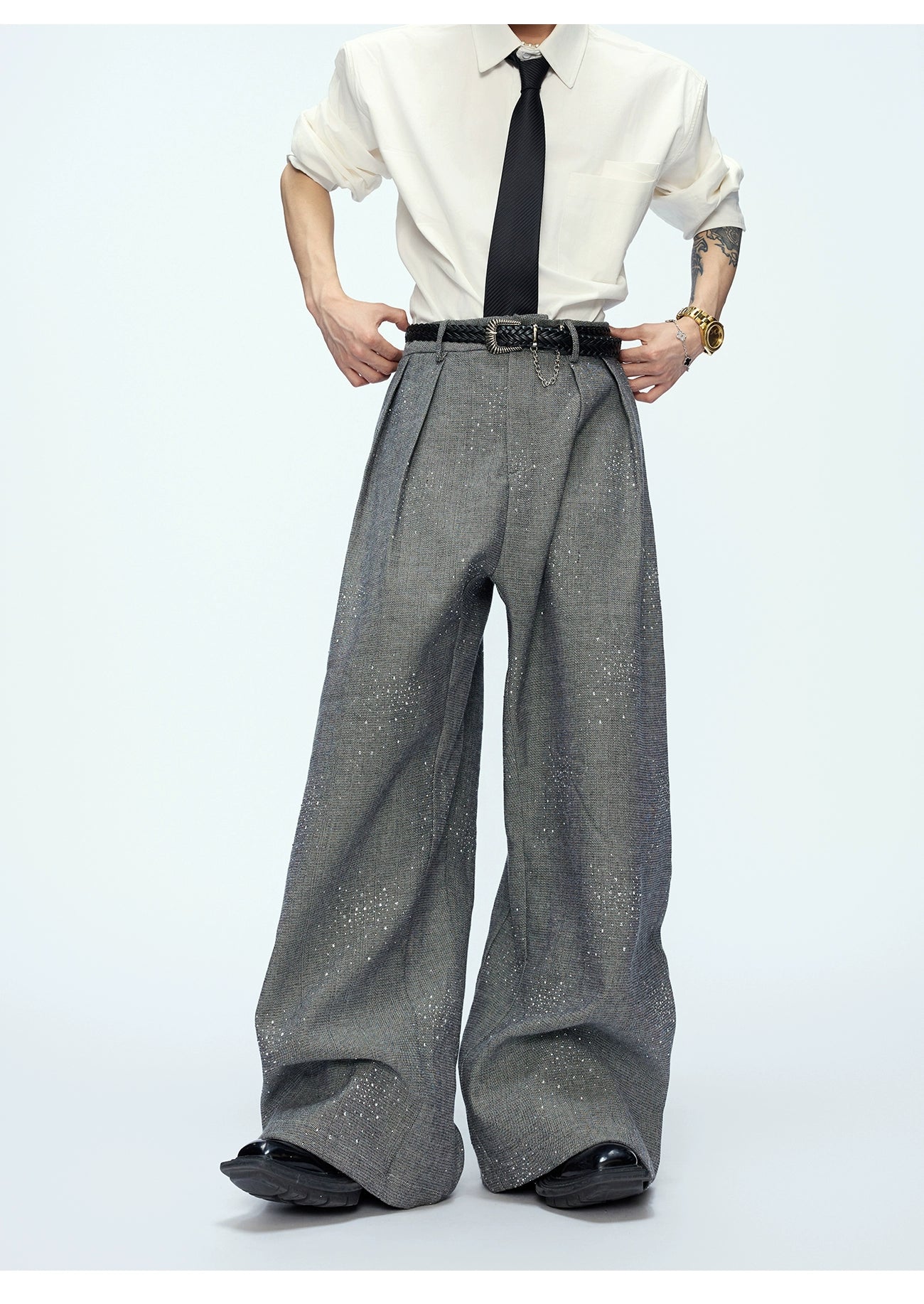 Glitter Zip-Up Jacket and Pants Setup