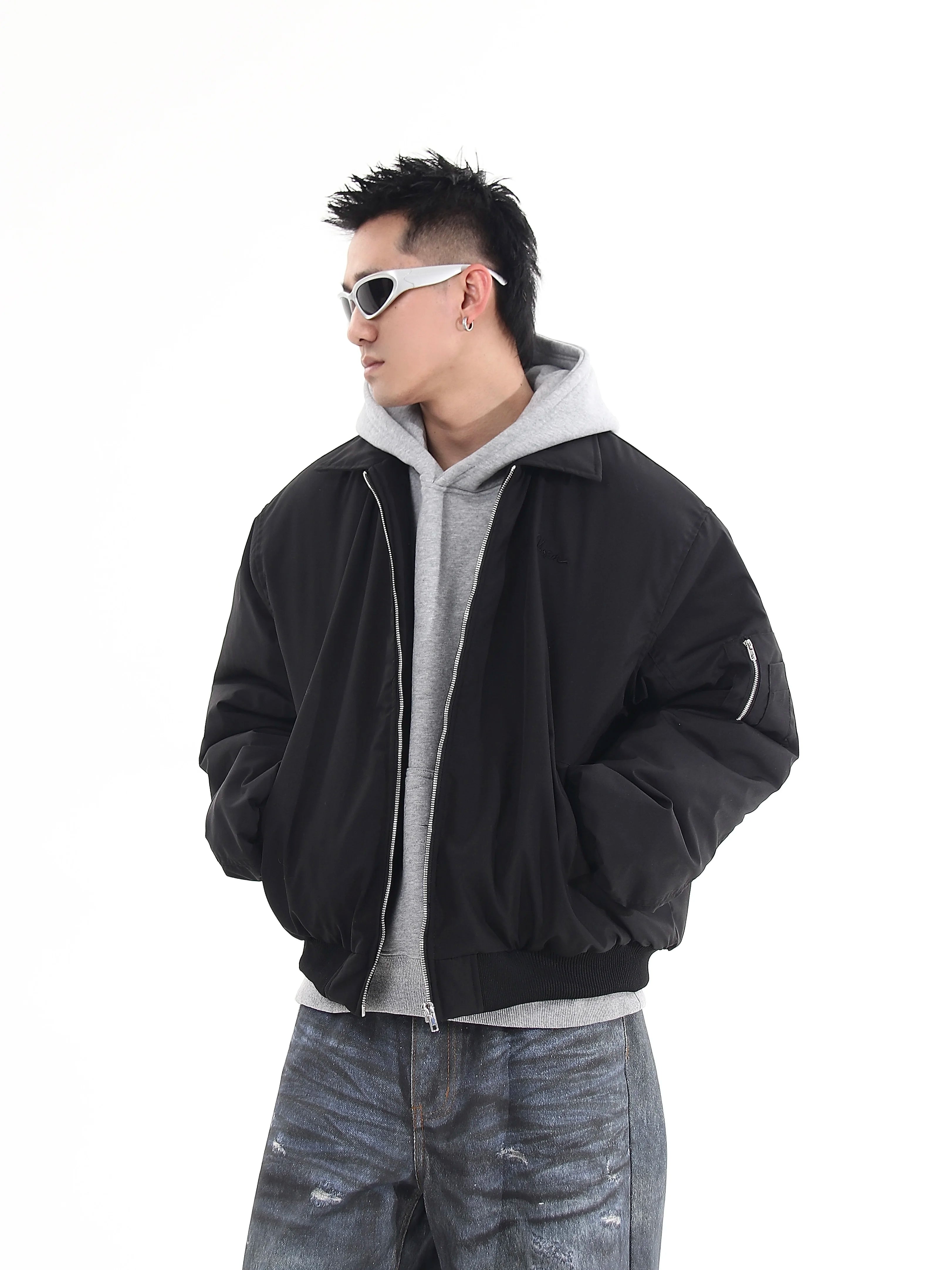 Harborline Ember Zip Bomber Jacket