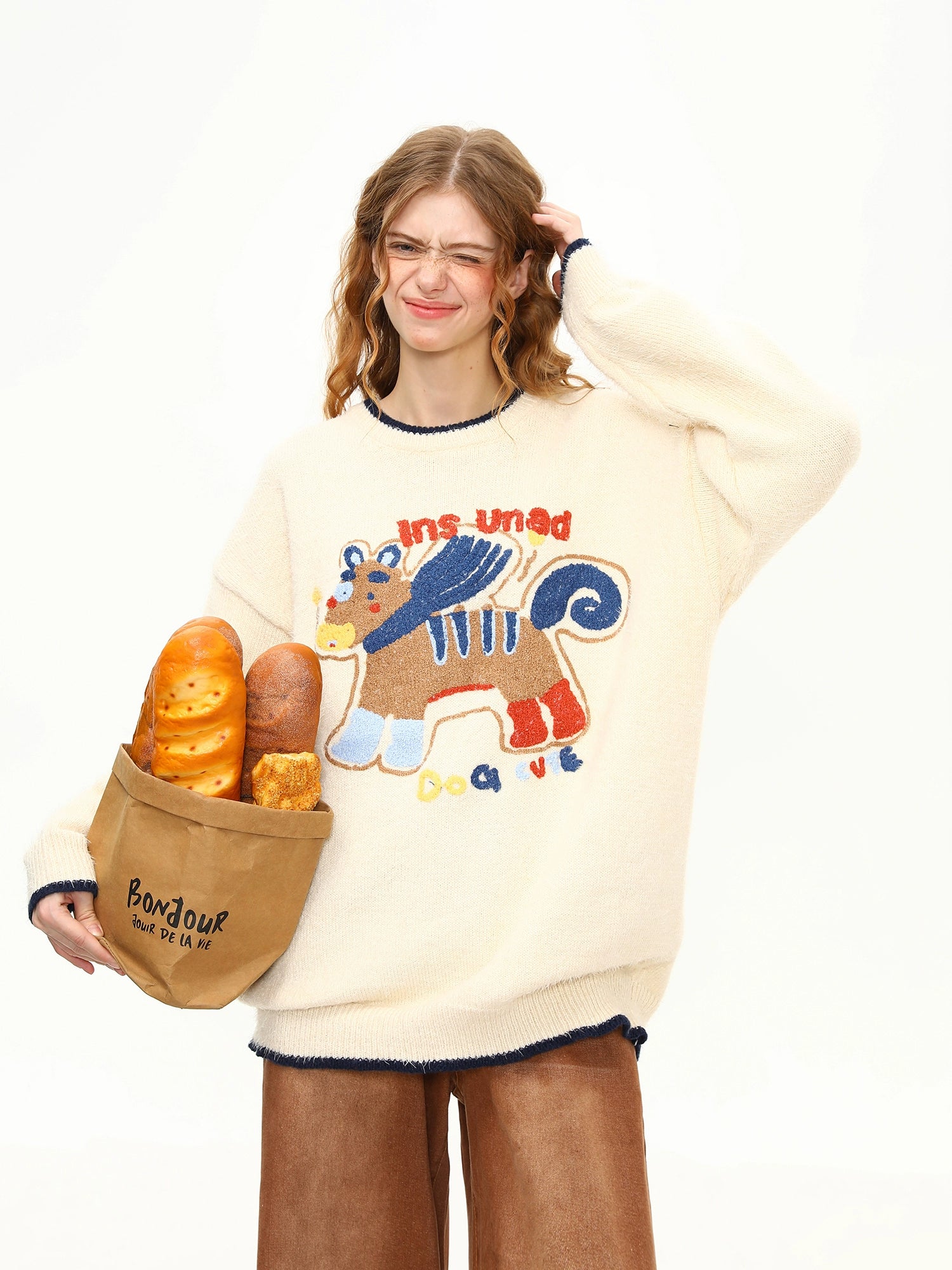 Bonjour Pony Bakery Knit Sweater