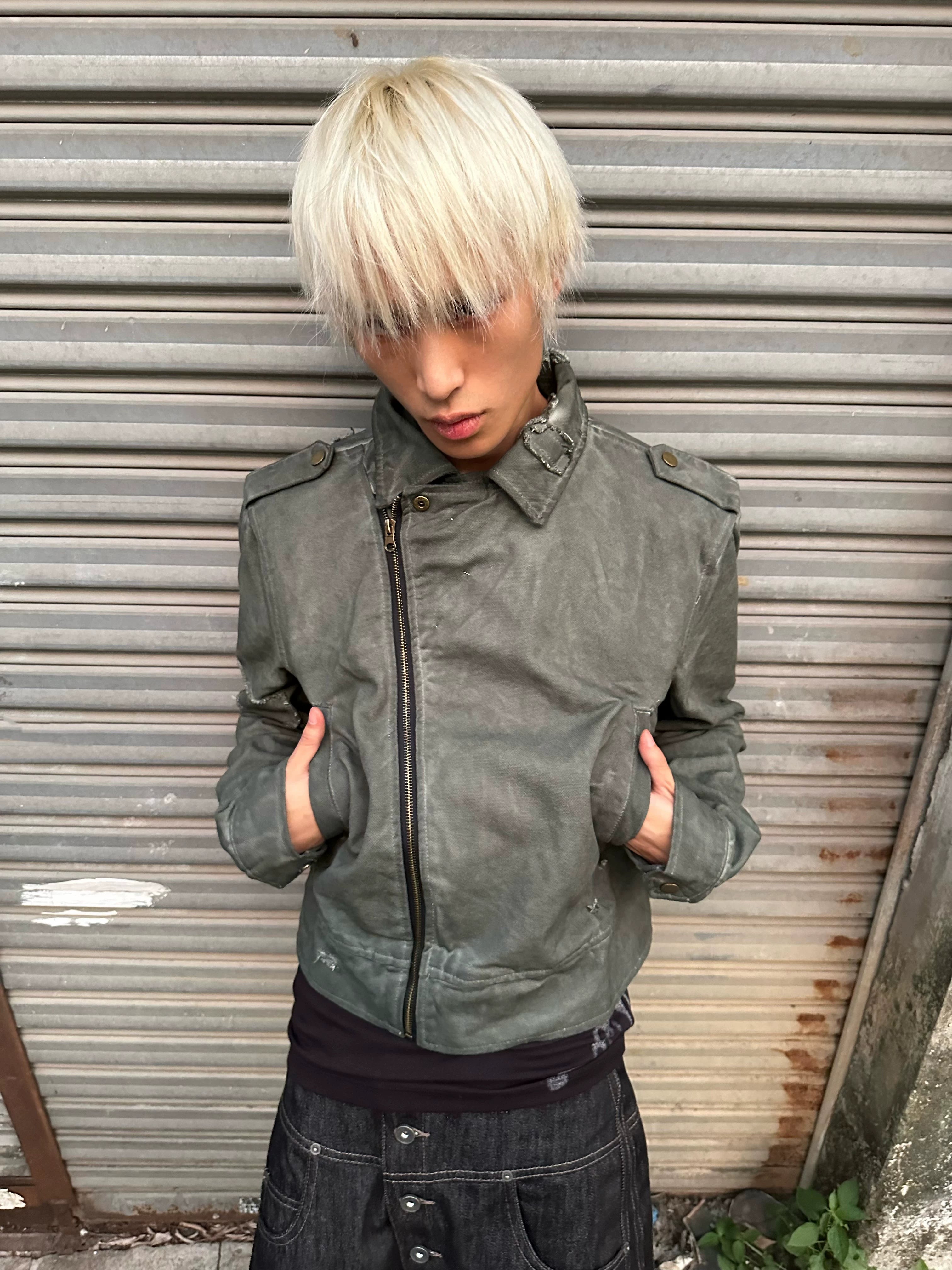 King Rat Five‑Star Dyed Moto Jacket