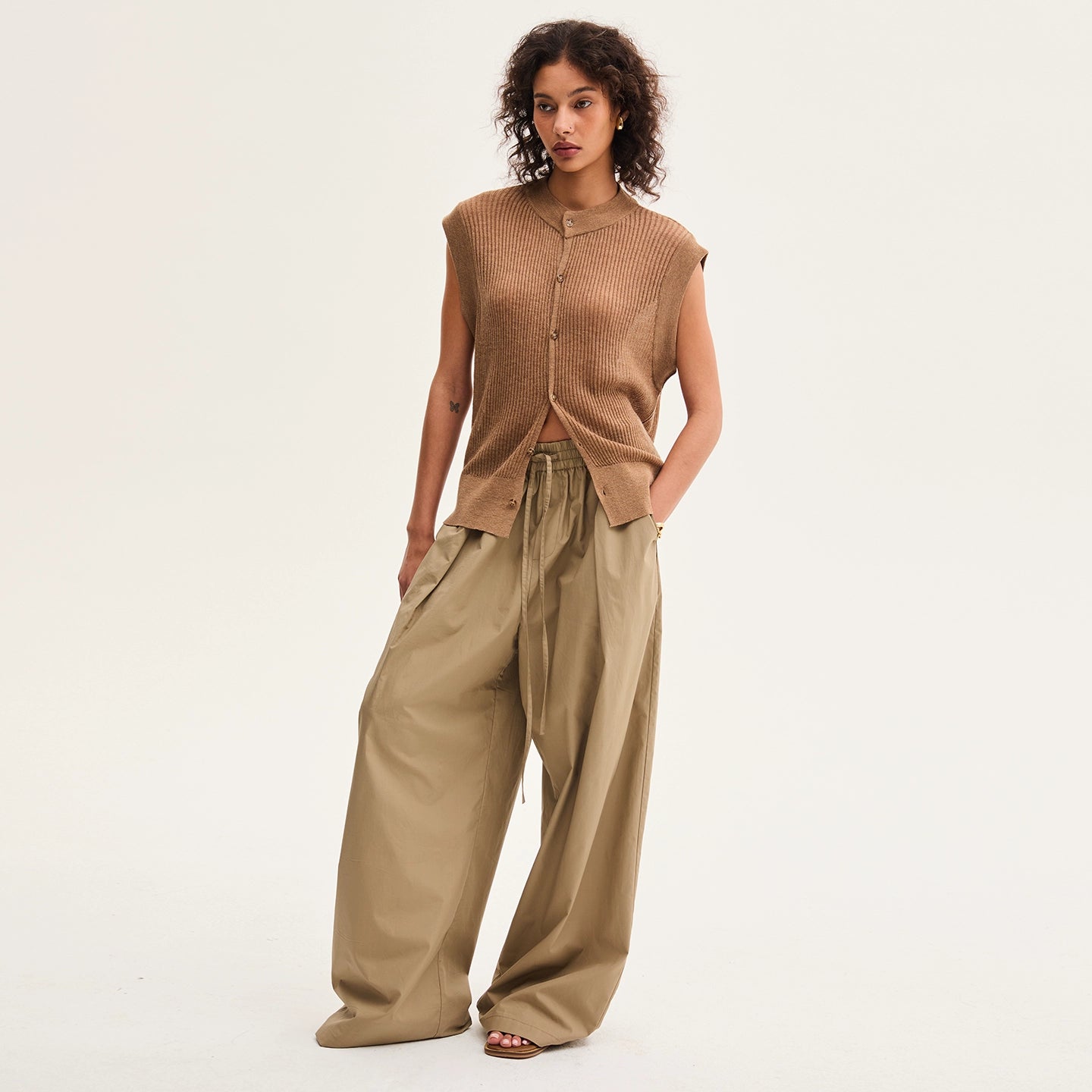 DriftEase Wide-Leg Drawstring Pants