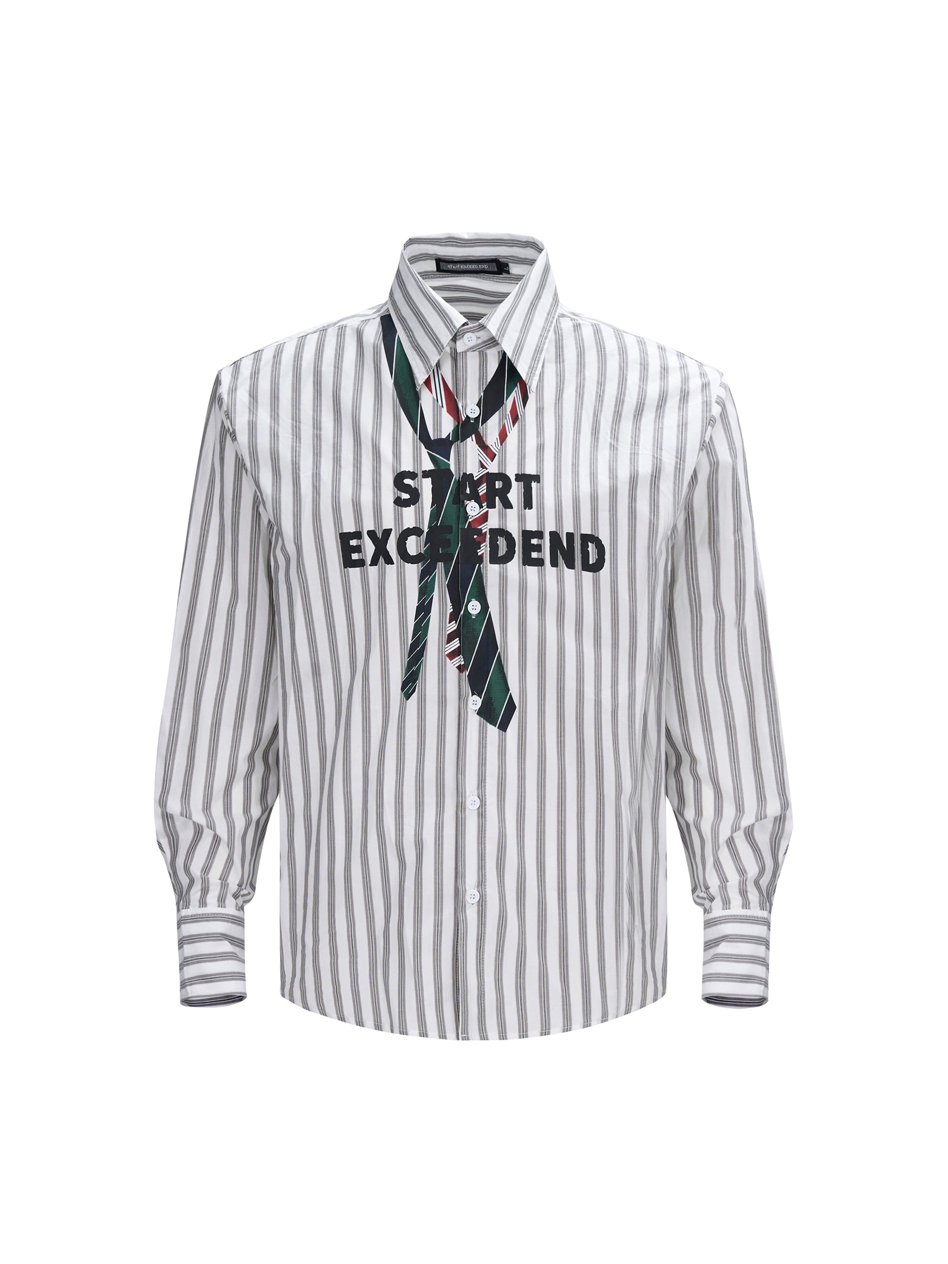 Light Grey Shirt with Decorative Front Tie
