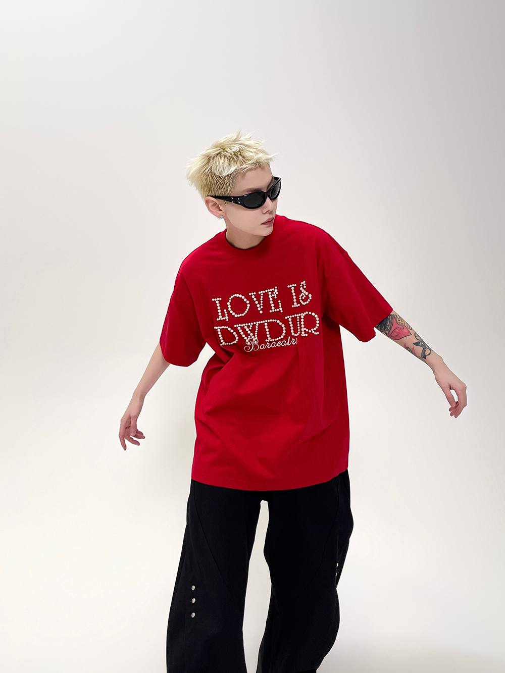 Love Is Dydup Pearl Lettering Tee