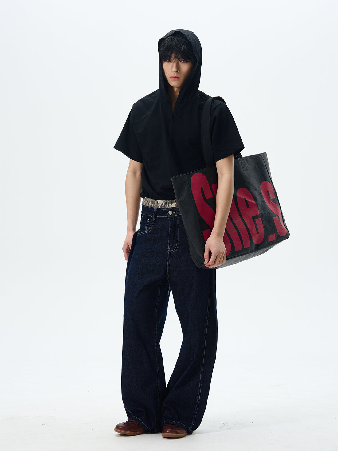 Dark Wash Wide Leg Skater Jeans