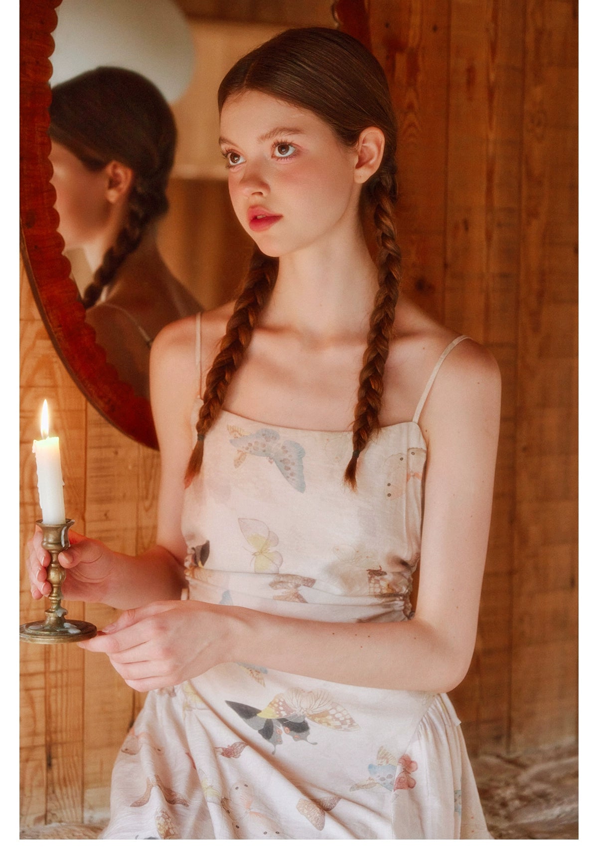 Butterfly Print Spaghetti Strap Dress
