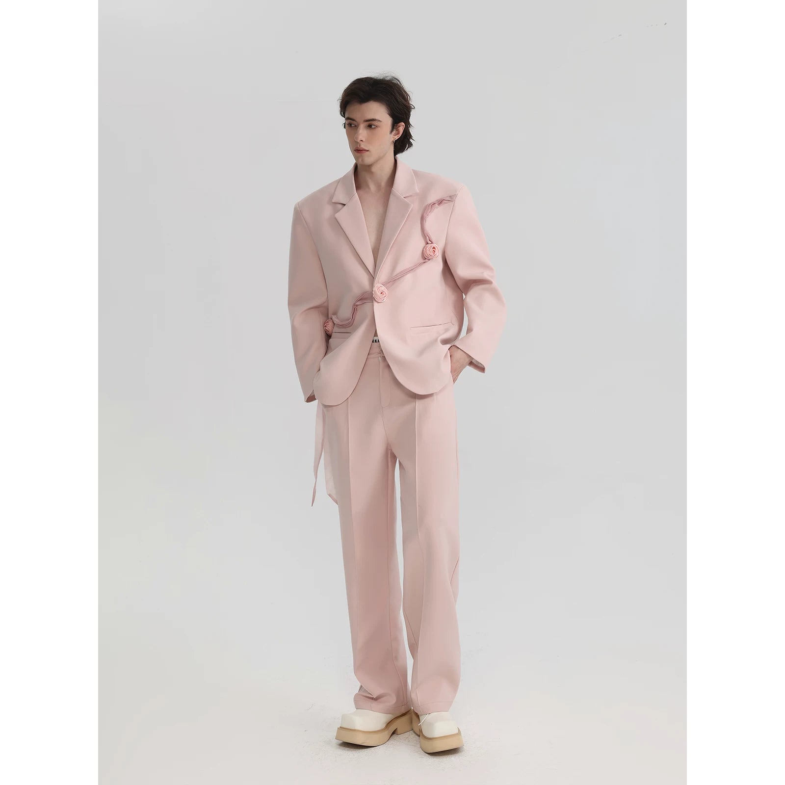Blush Rose Drift Sculpted Blazer