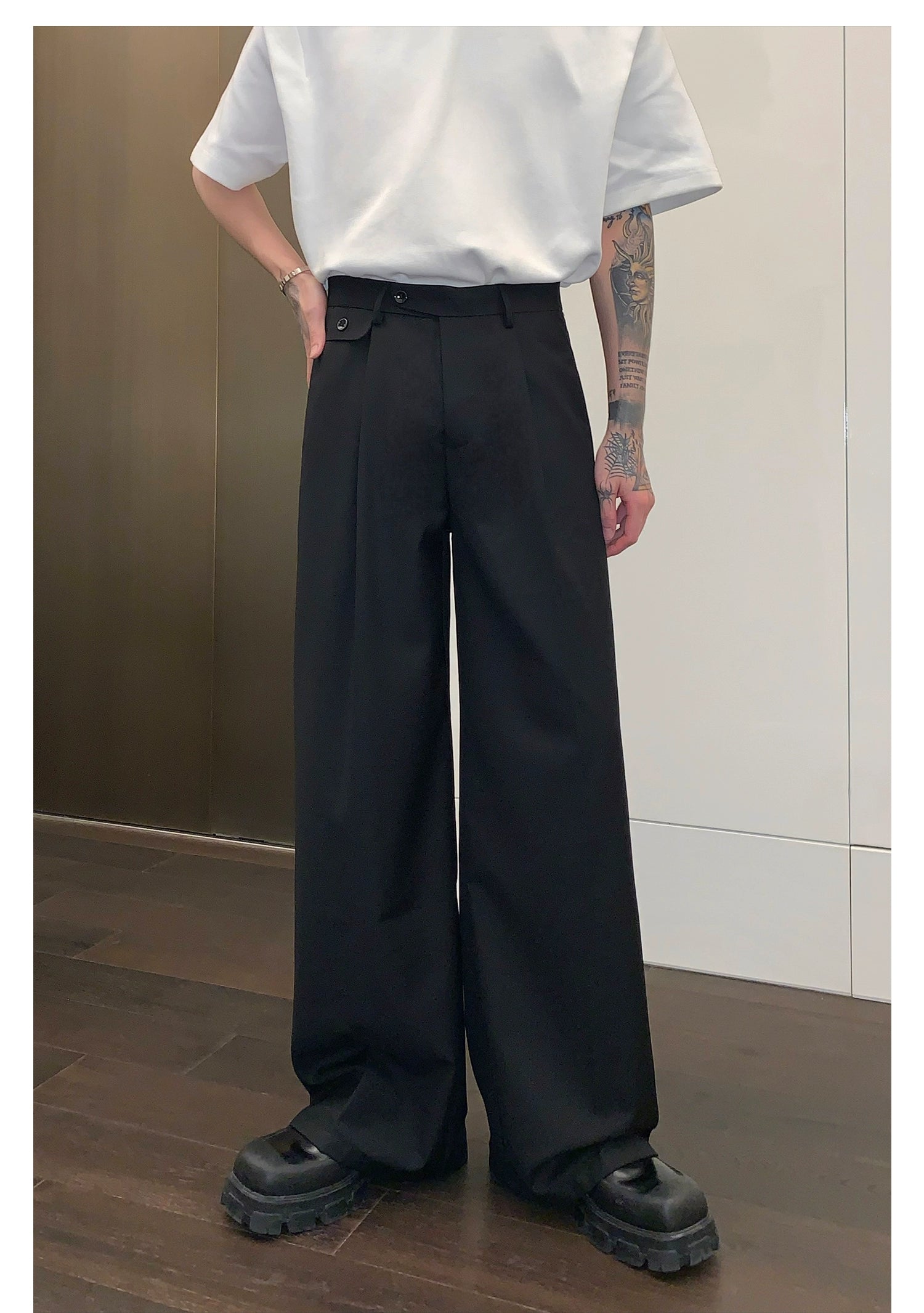 Wide-Leg Dress Pants