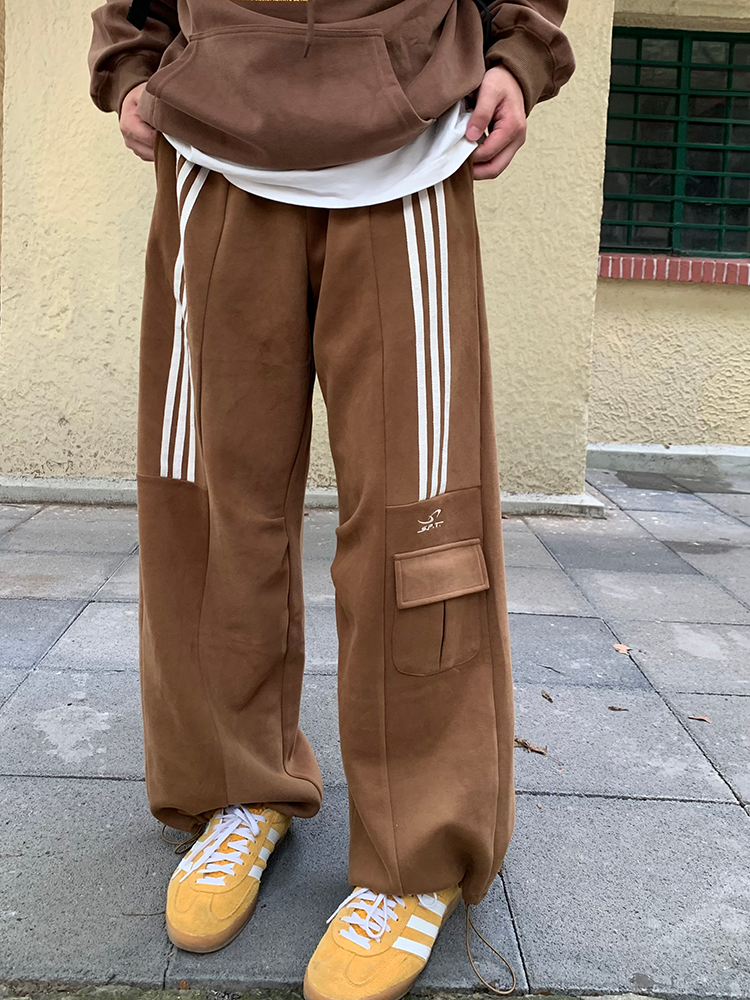 Multicolor Wide-Leg Casual Pants