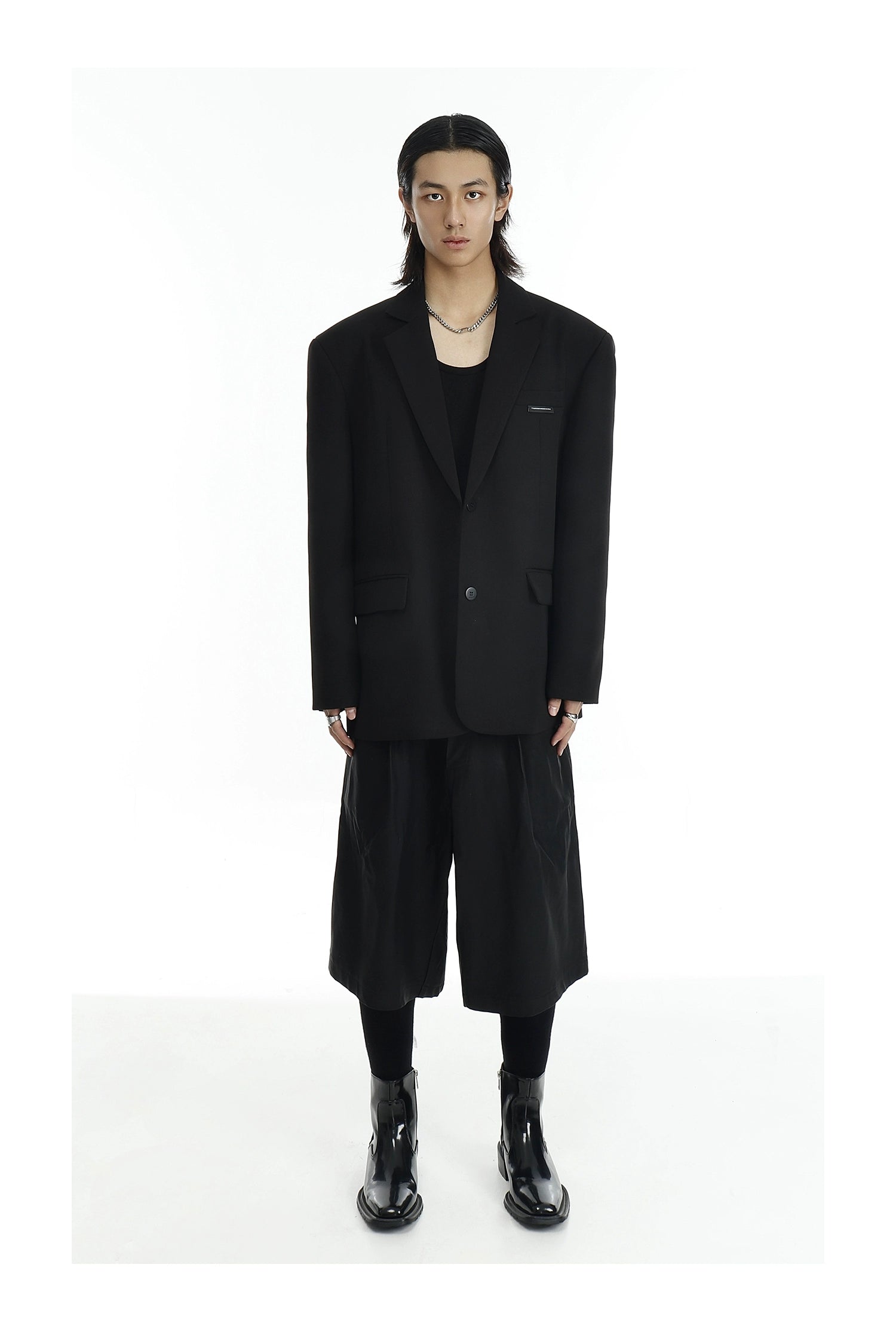 Classic Black Two Button Blazer