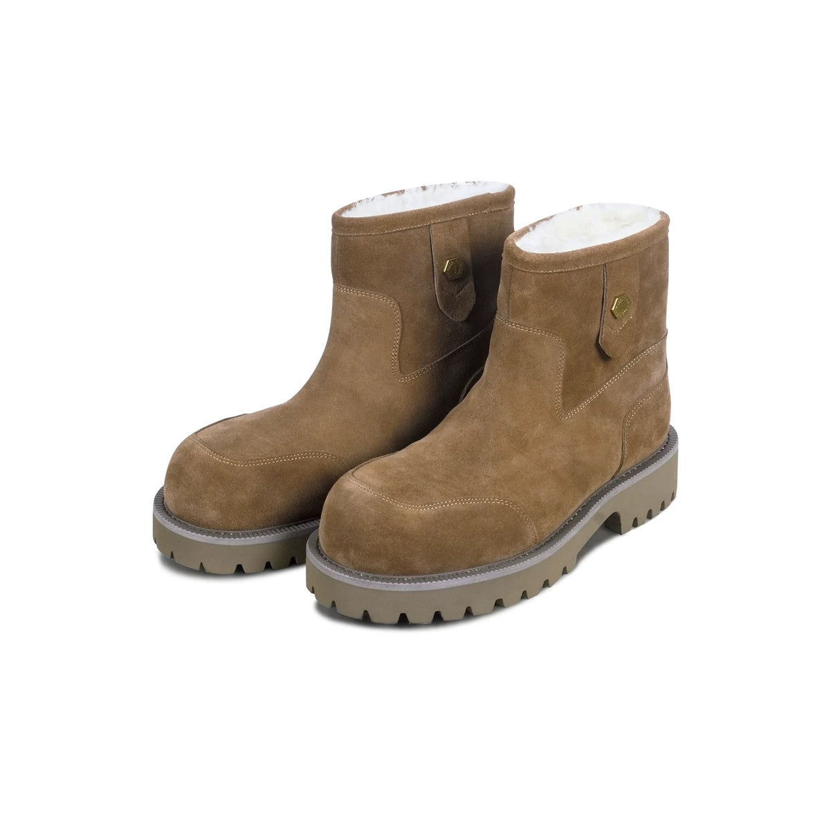 Tundra Shearling Suede Ankle Boots