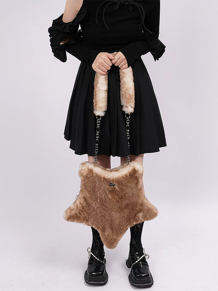 Faux-Fur Star Silhouette Shoulder Bag - view 1