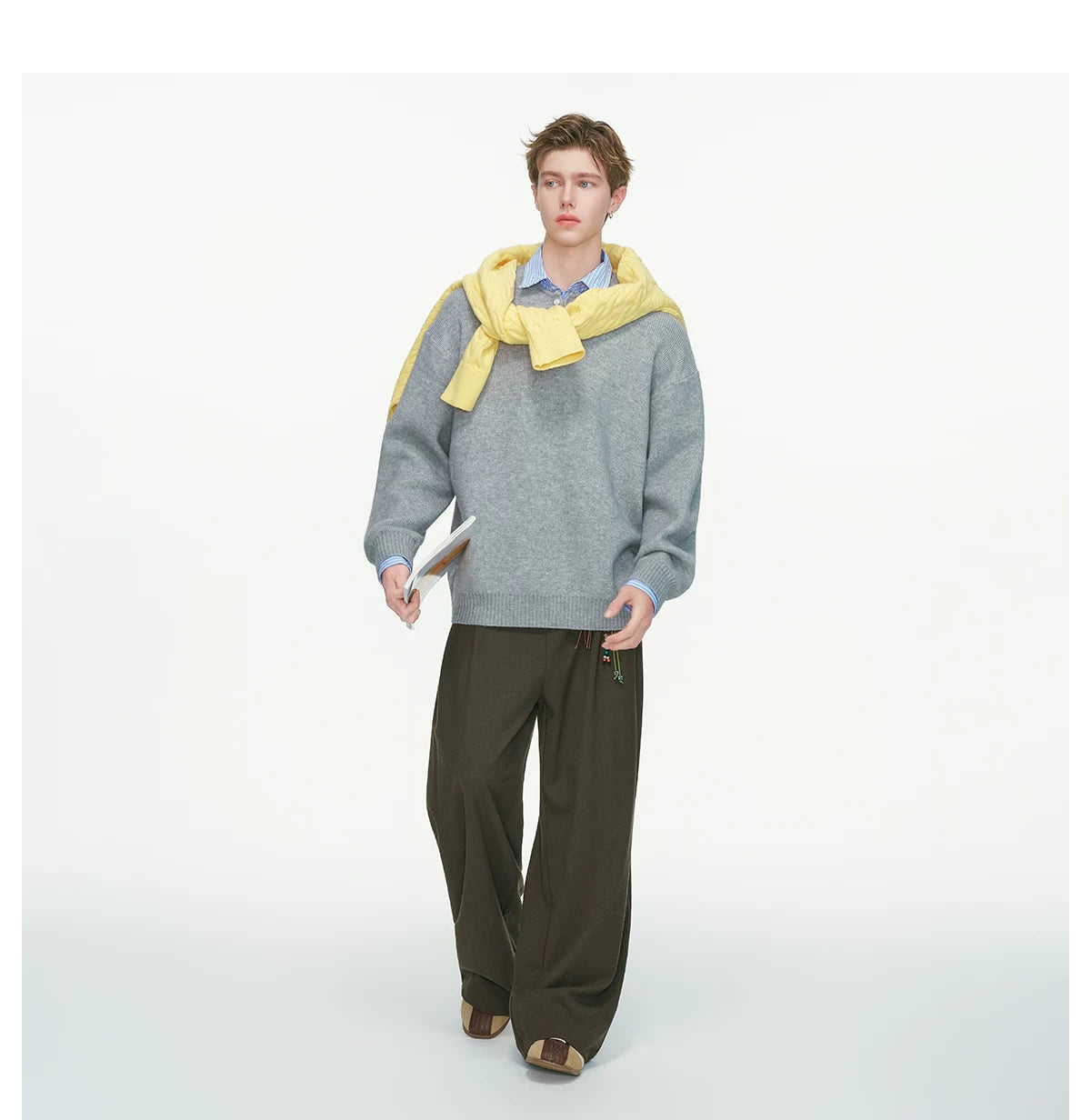 Oxford Layer Knit Polo Sweater