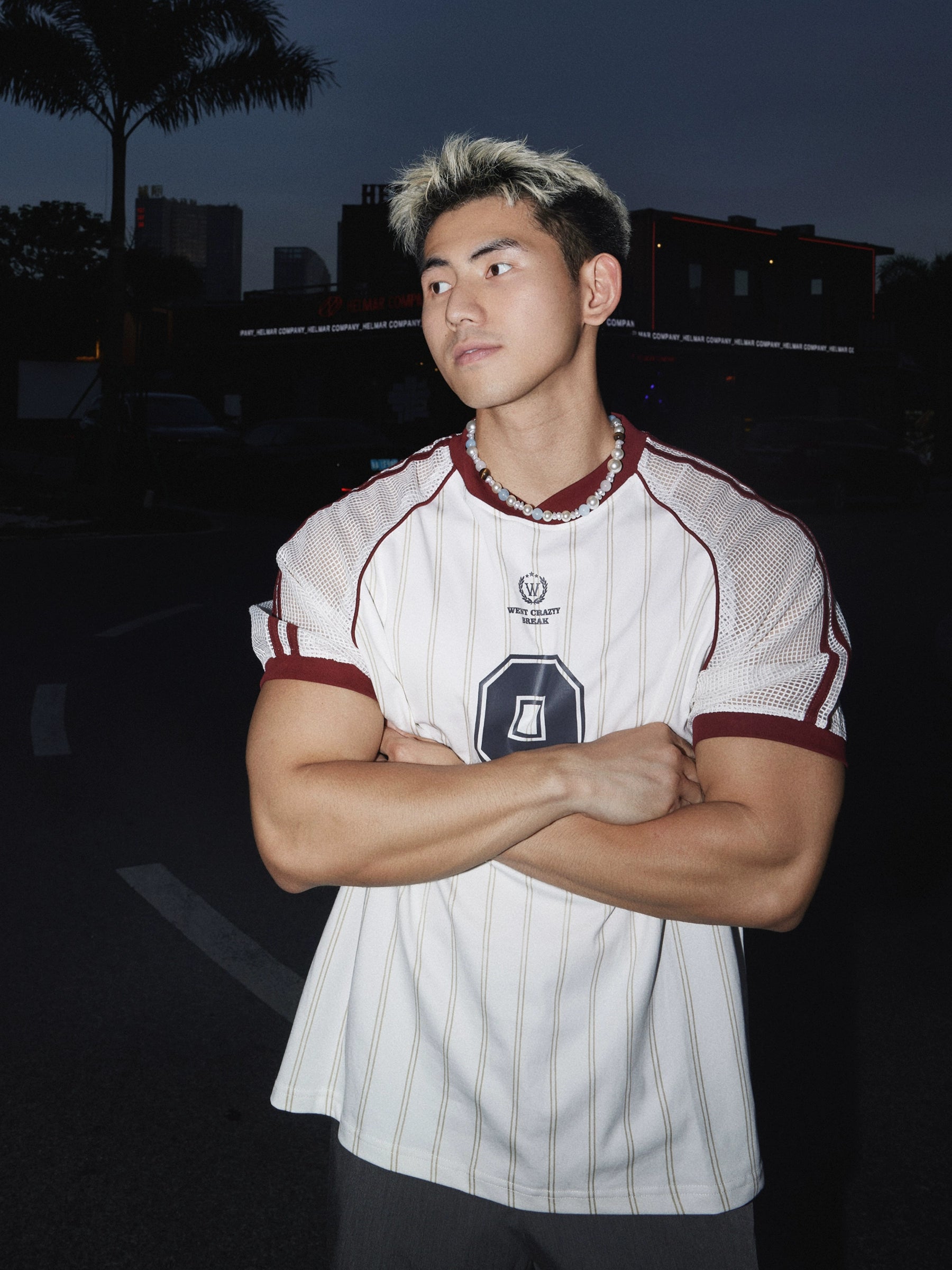Vintage Pinstripe Baseball Jersey Shirt