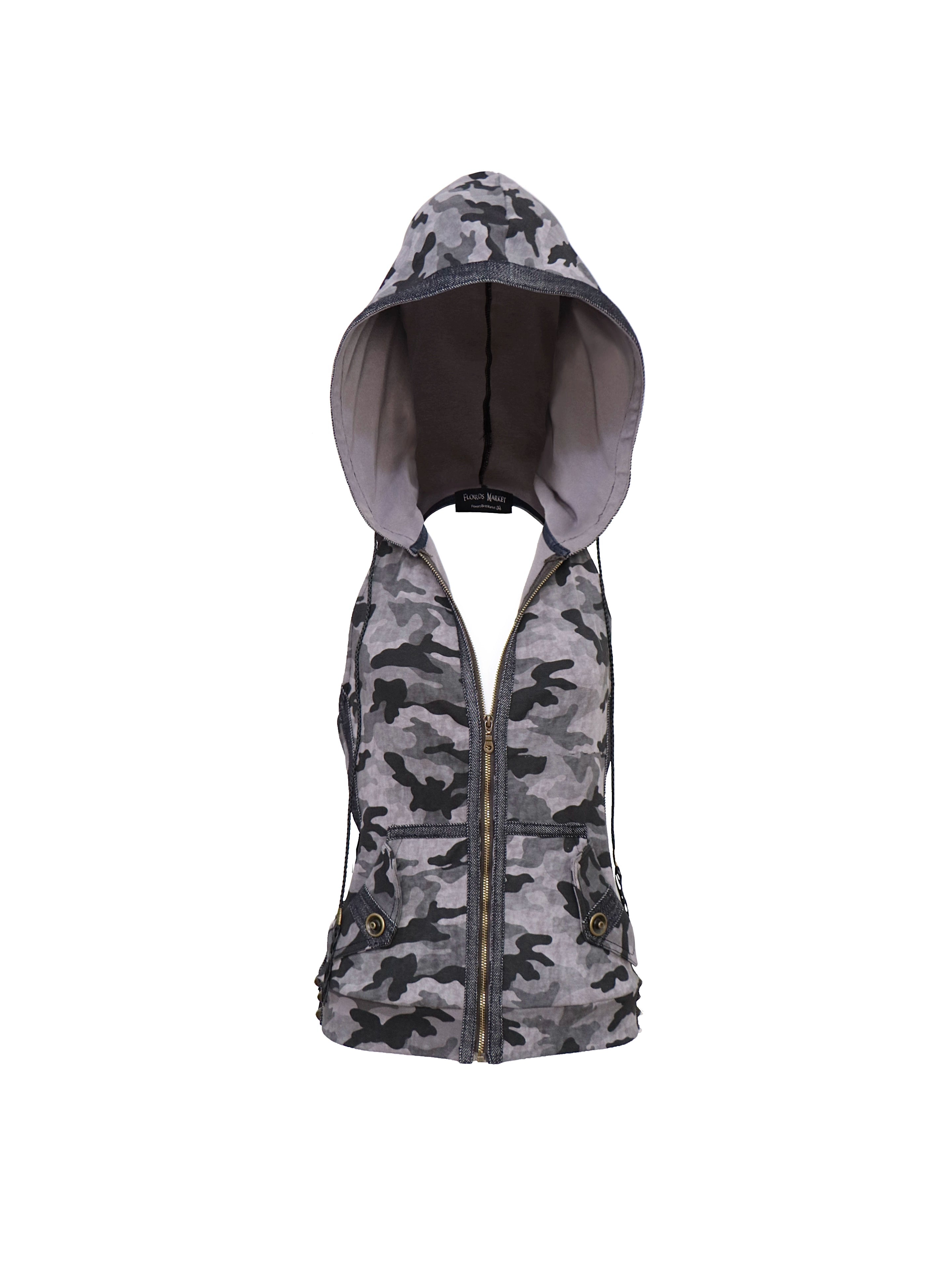 Urban Phantom Camo Zip Hoodie Vest