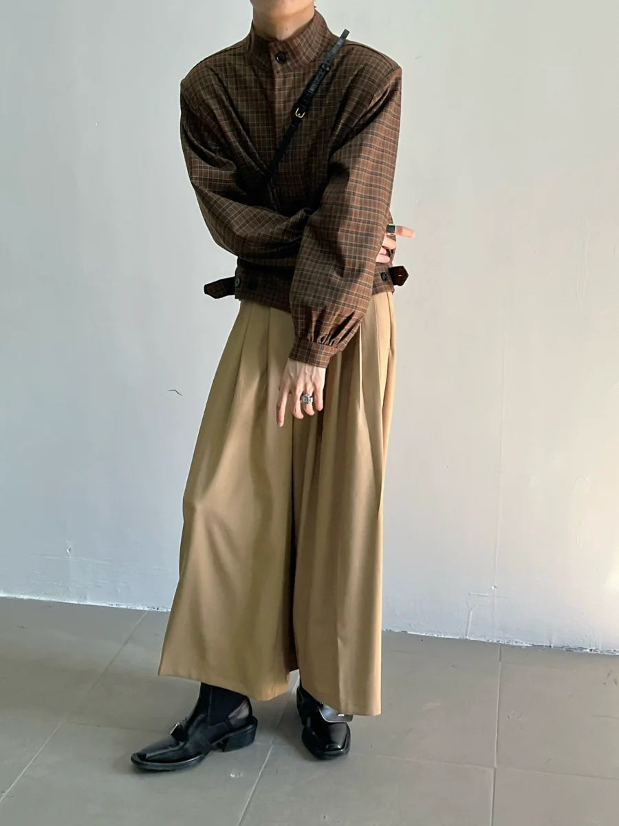 Sable Dune Pleated Gaucho Pants