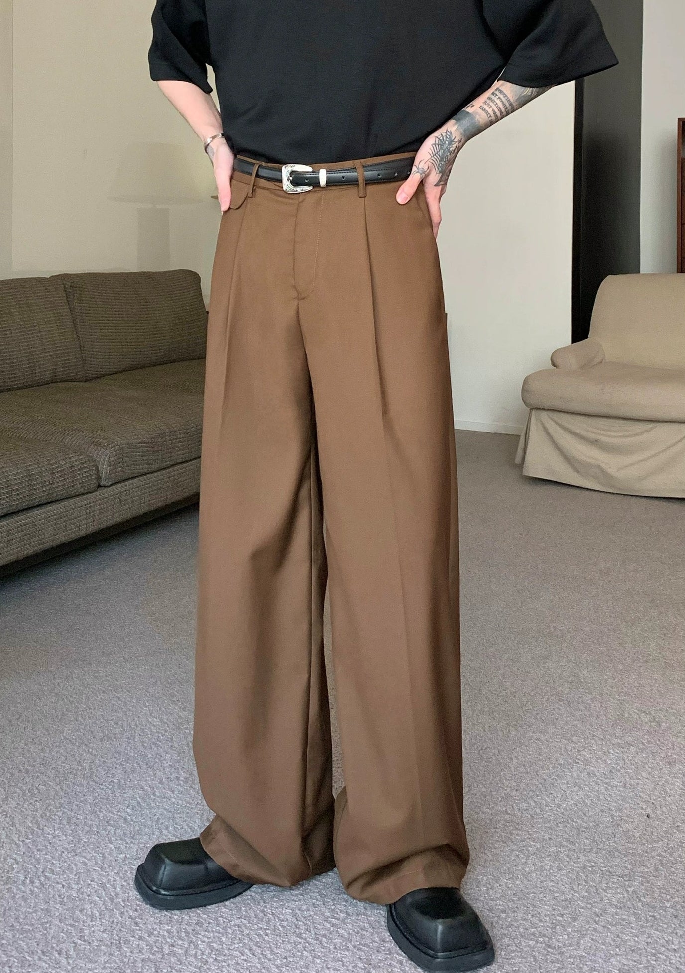 Wide-Leg Dress Pants