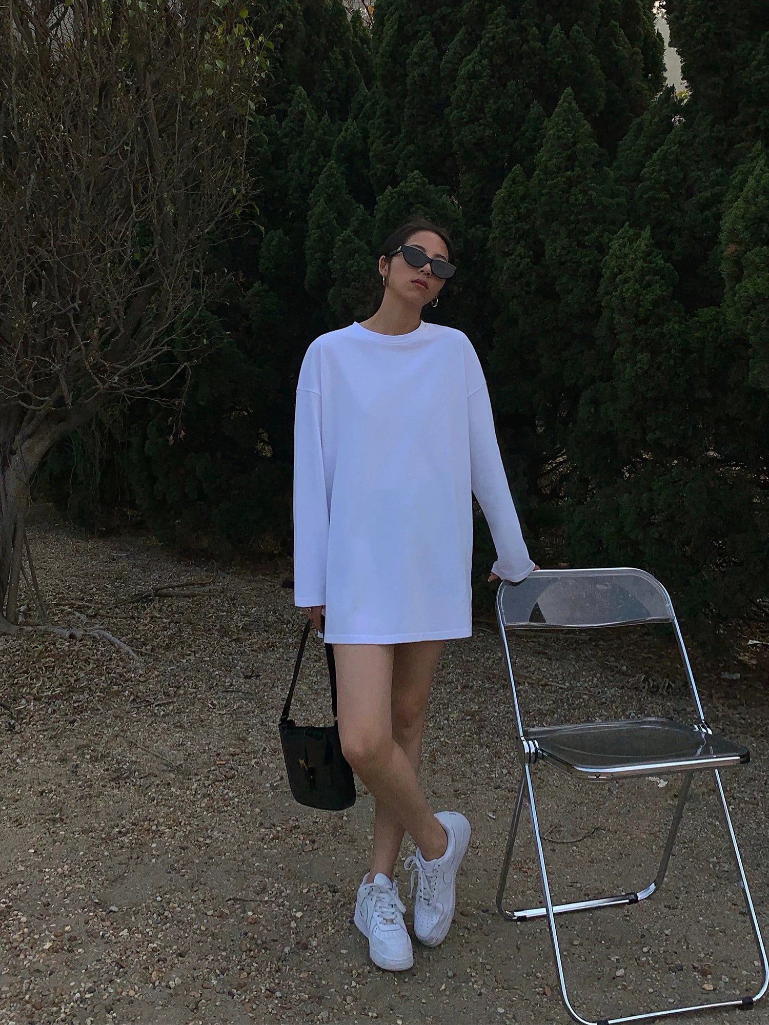 Moonlit Stroll Oversized Sweatshirt Dress