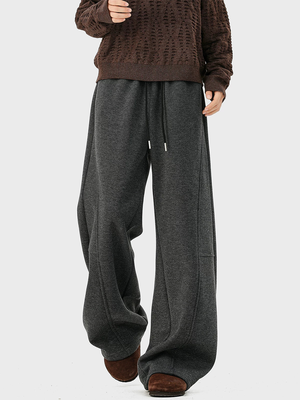 Hearthstone Herringbone Cuffed Trousers