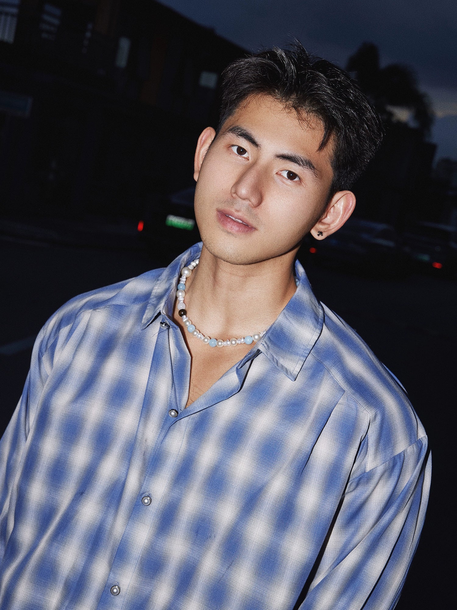 Sky Mist Blue Plaid Shirt