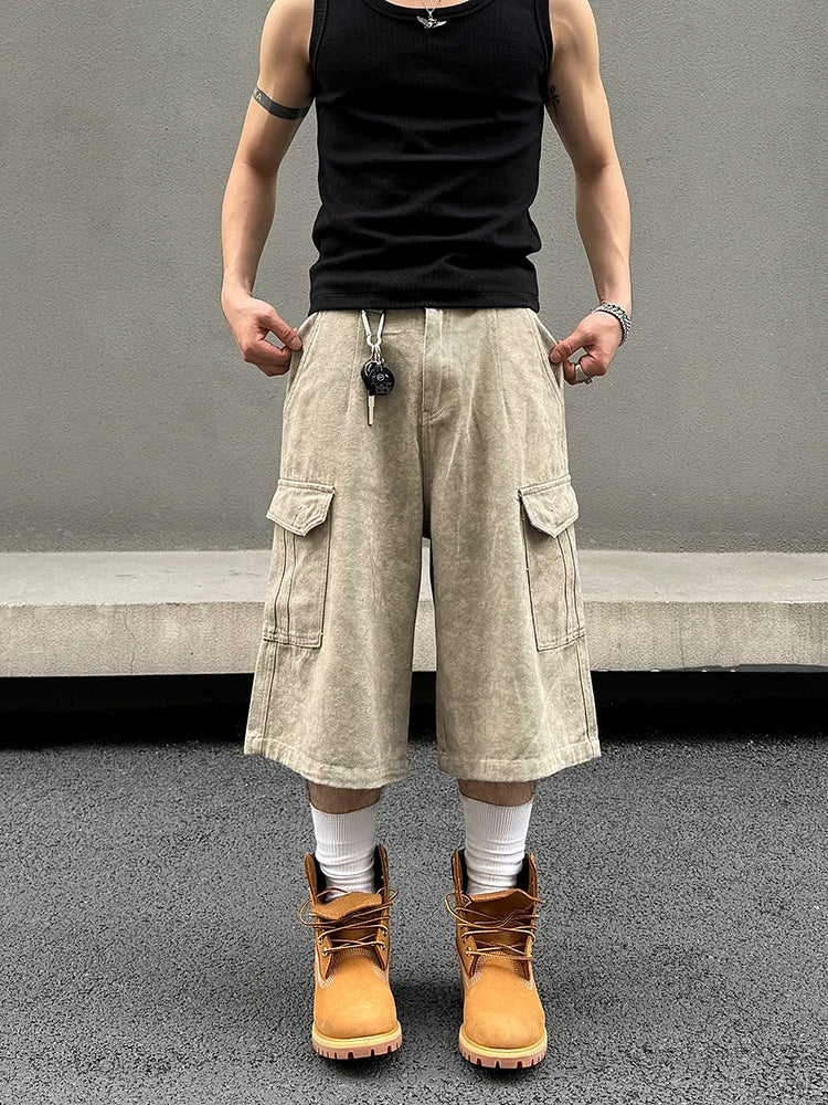 Stonewash Cargo Shorts