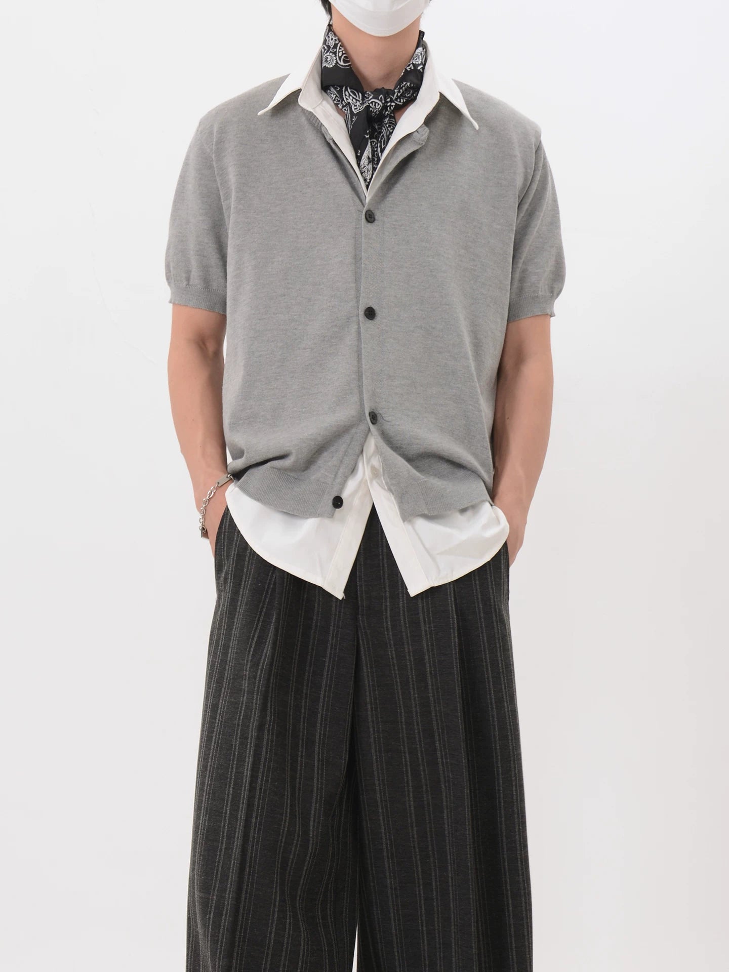 Faux Layered Knit Cardigan