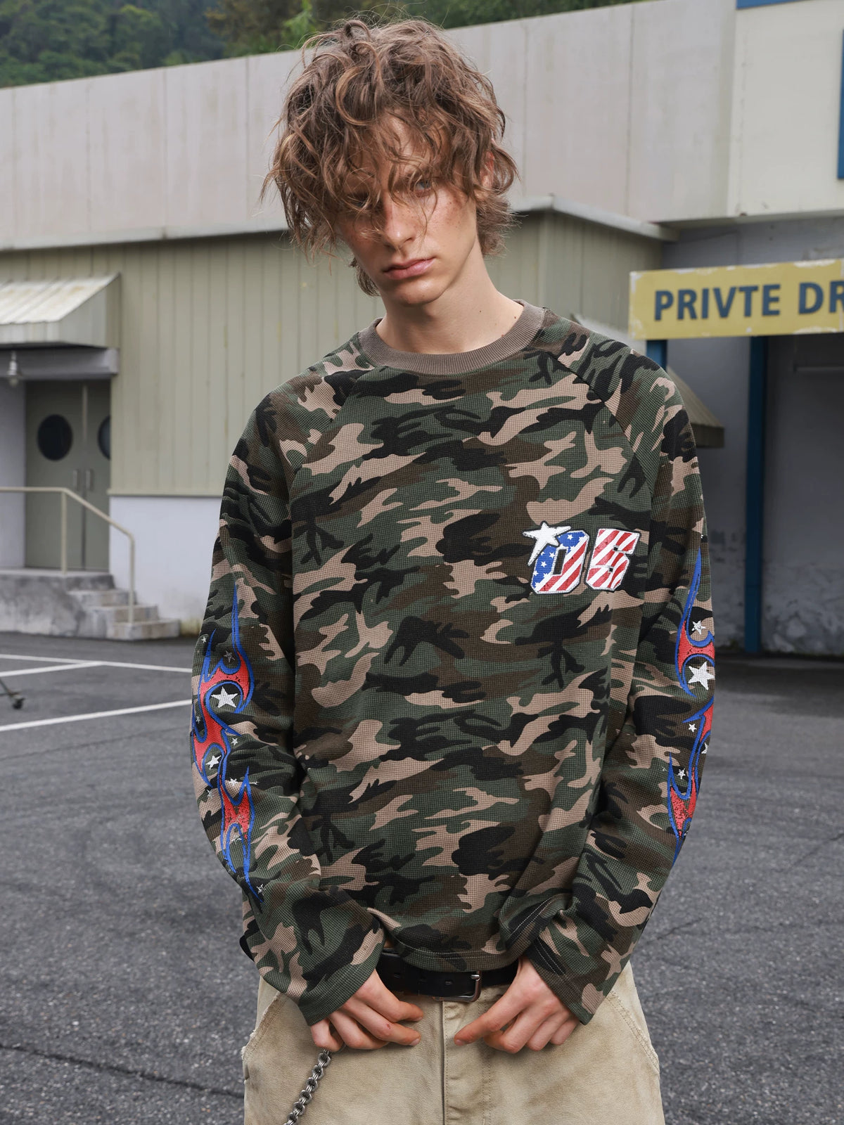 Starbound Camo Graphic Long Sleeve Tee