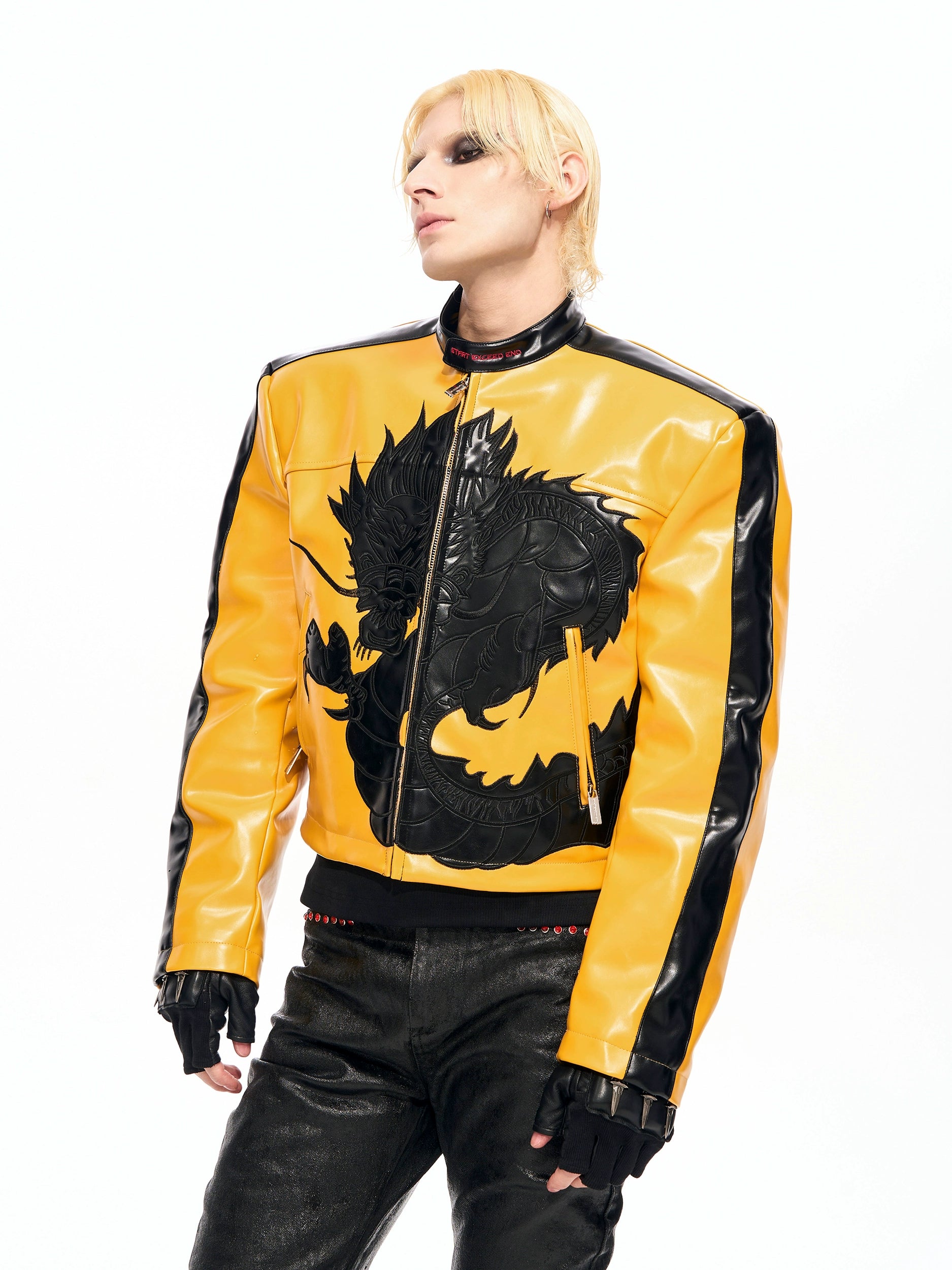 Shadow Dragon Moto Leather Jacket