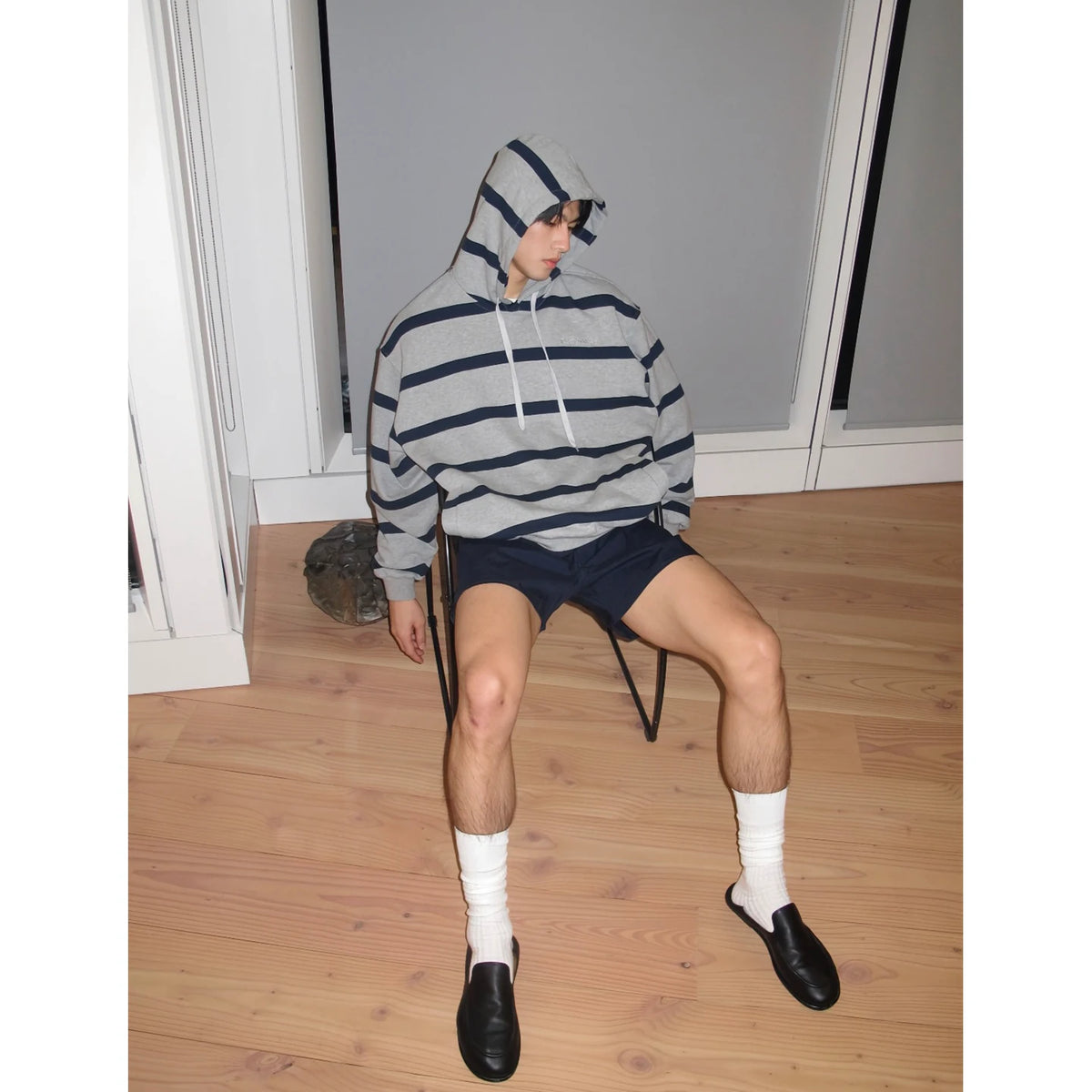 Harborline Striped Oversized Hoodie