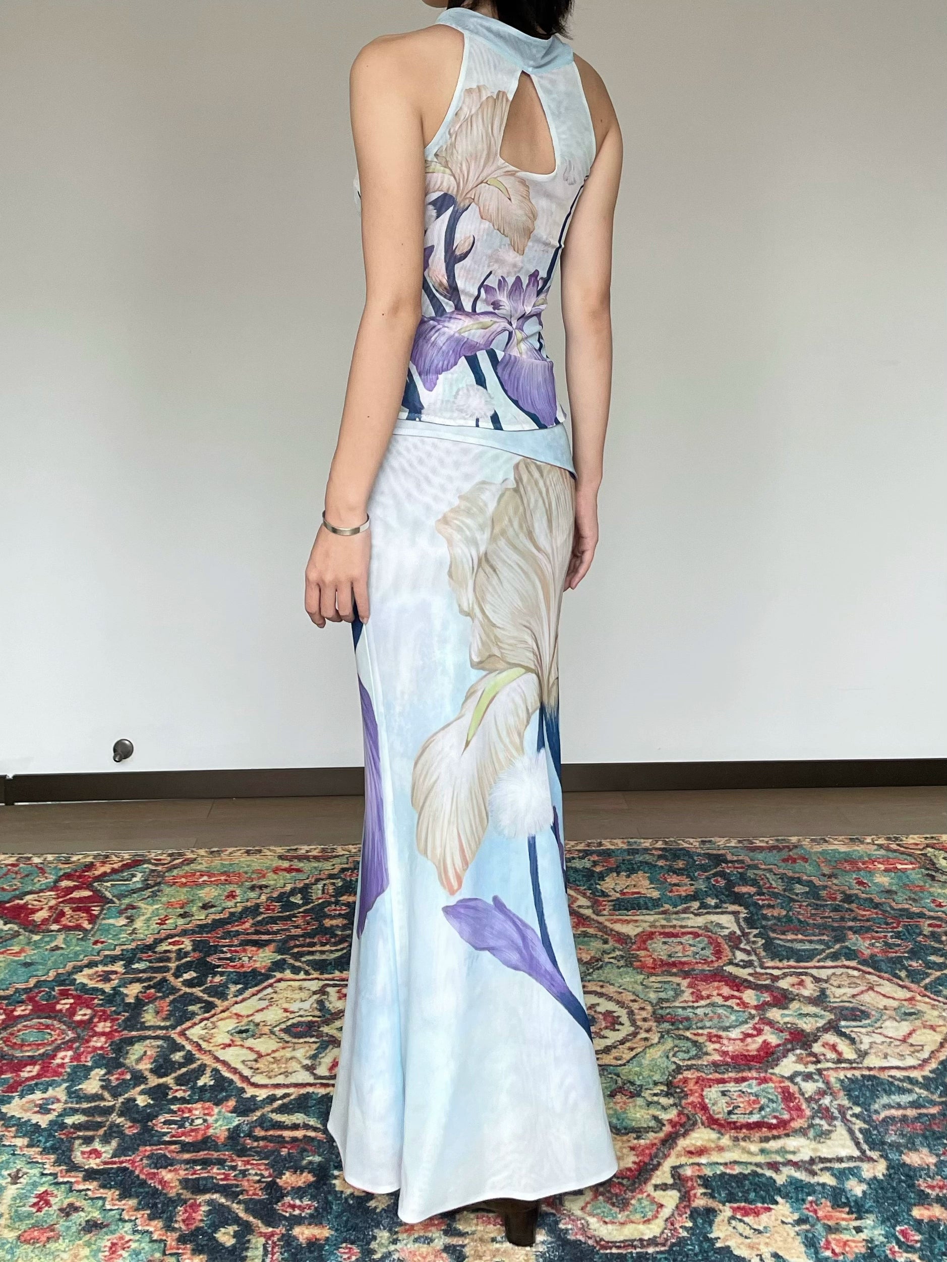 Watercolor Iris Gown