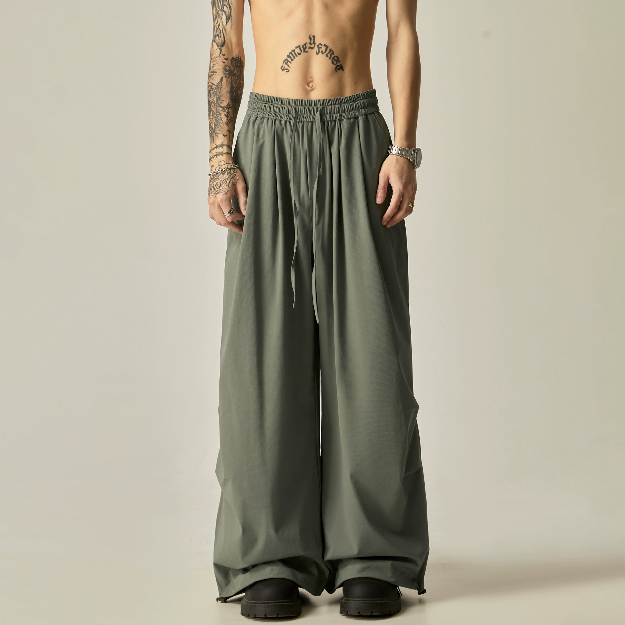 Sage Flowy Wide Leg Pants