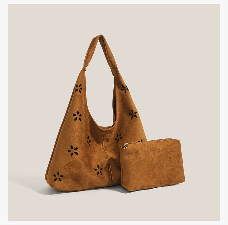 Daisy Cutout Hobo Tote