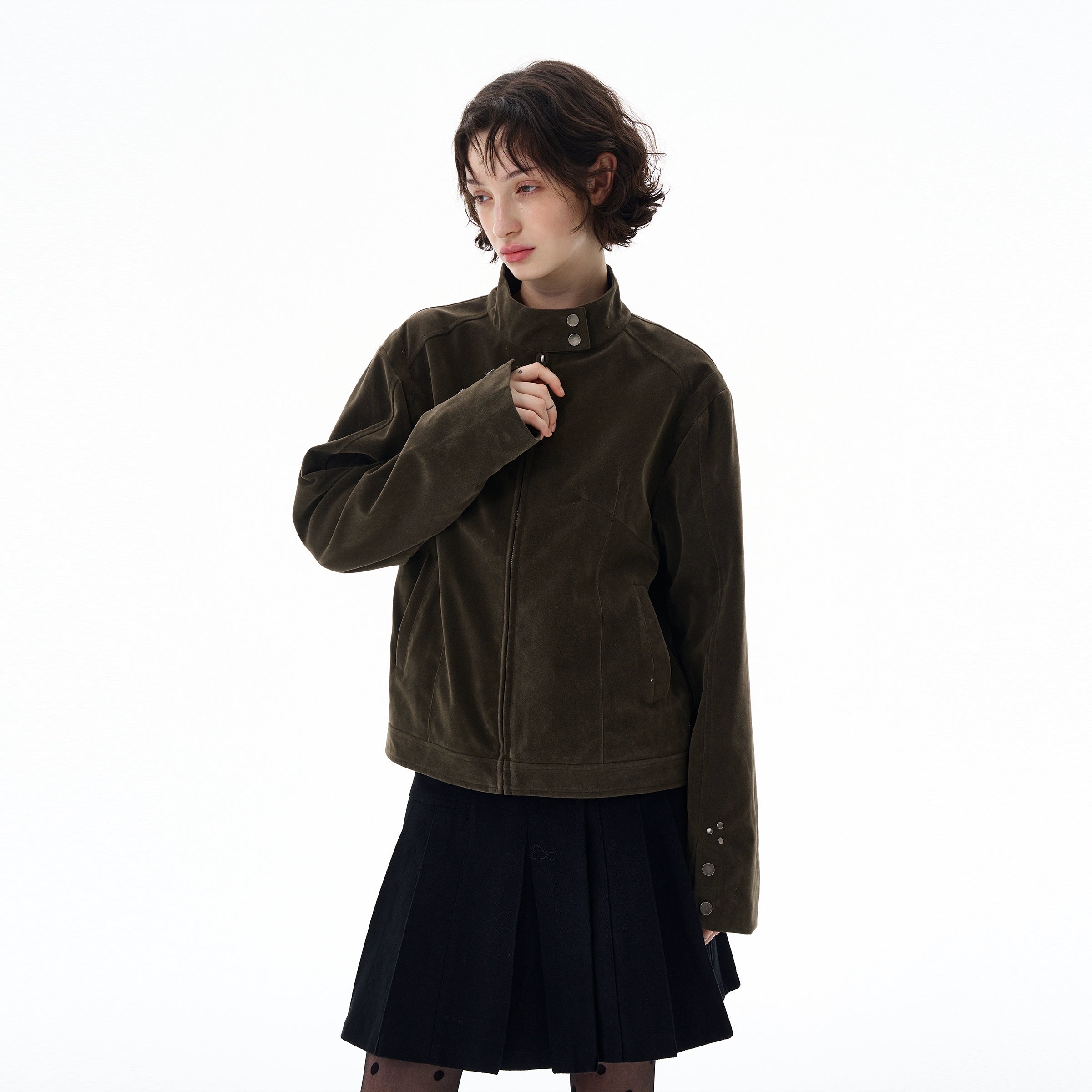 Velvet Espresso Moto Jacket