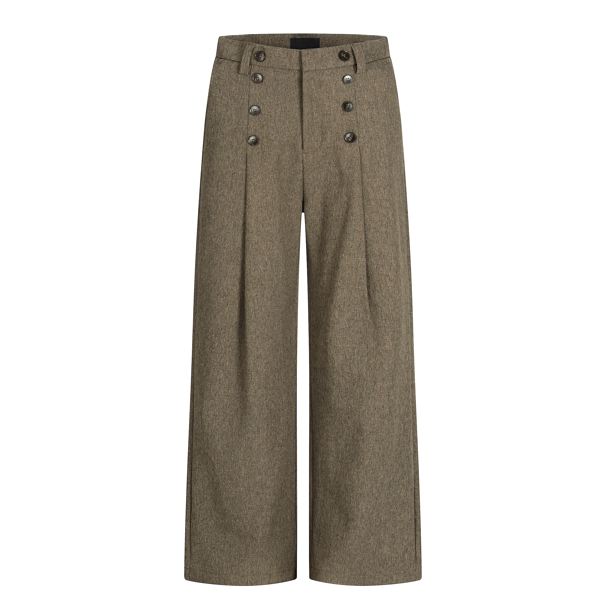 Harbor Brigade Button-Front Wide Trousers