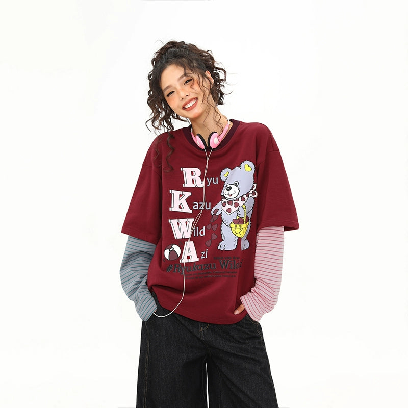 Berry Bear Club Layered Tee